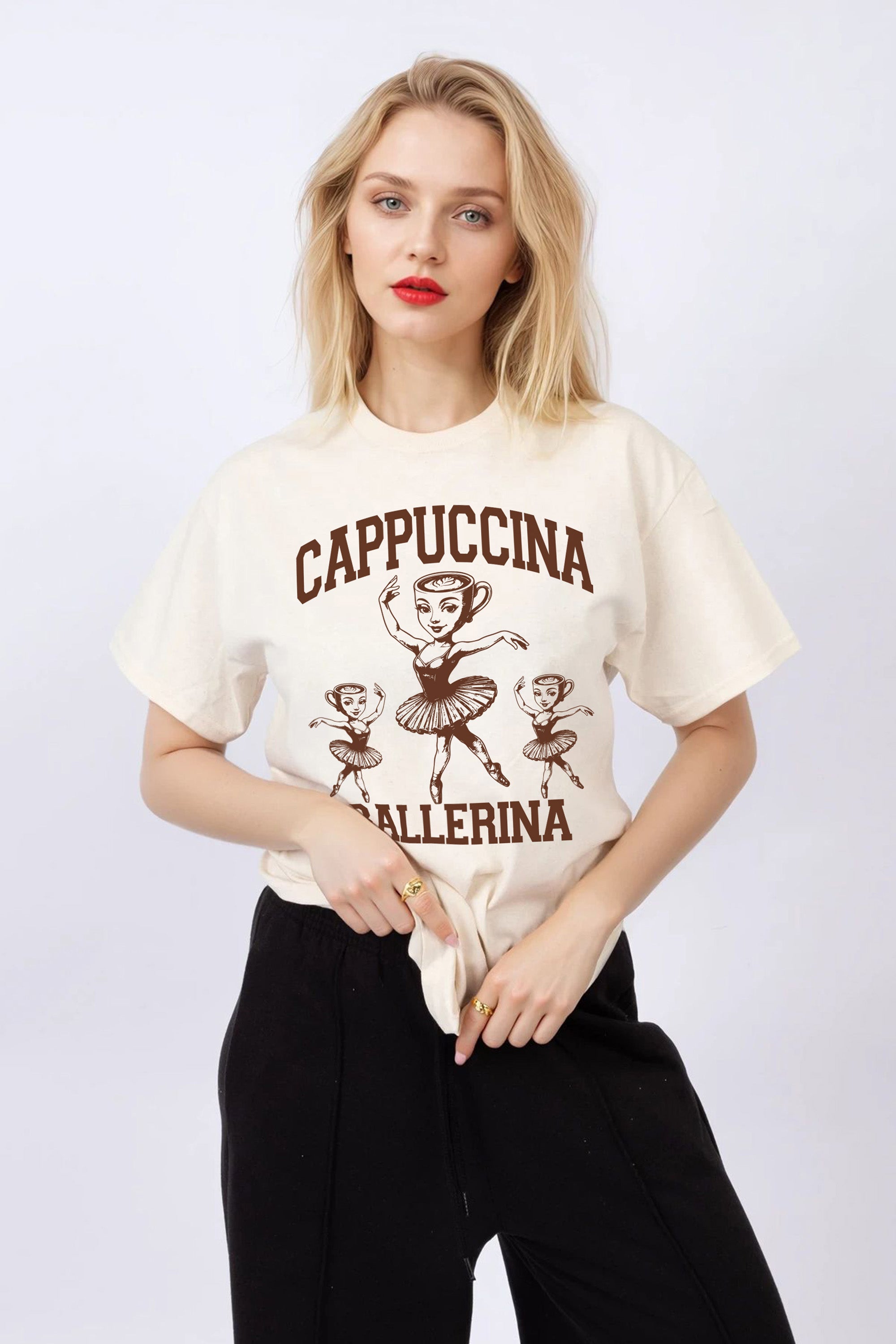 Regular Fit T-shirt in Bellerina Cappuchina Brainrot Print