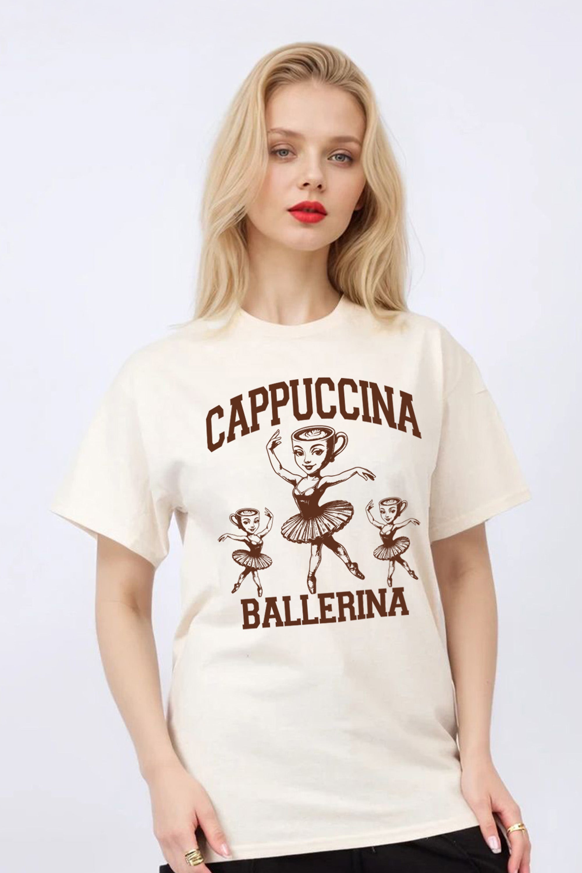Regular Fit T-shirt in Bellerina Cappuchina Brainrot Print