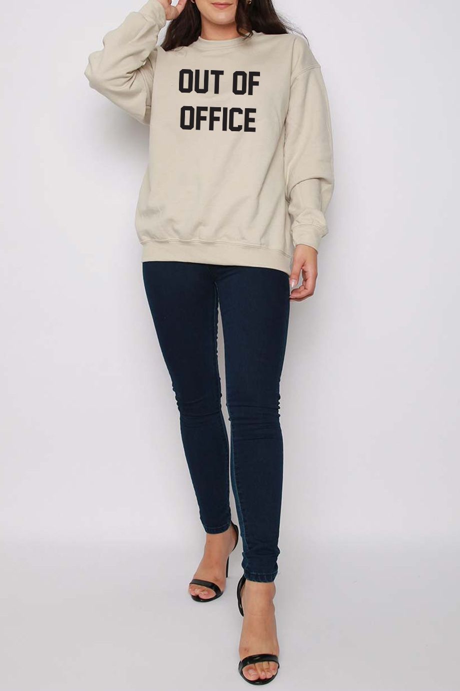 Out Of Office Slogan Oversized Sweatshirt (Pack of 6)