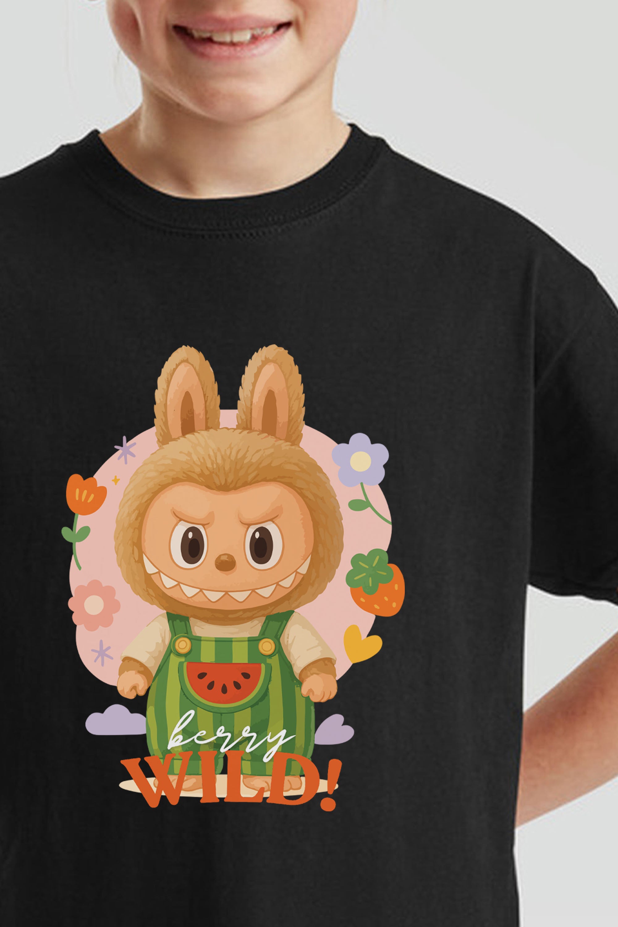 Kids Wild Berry Labubu Printed T-Shirt