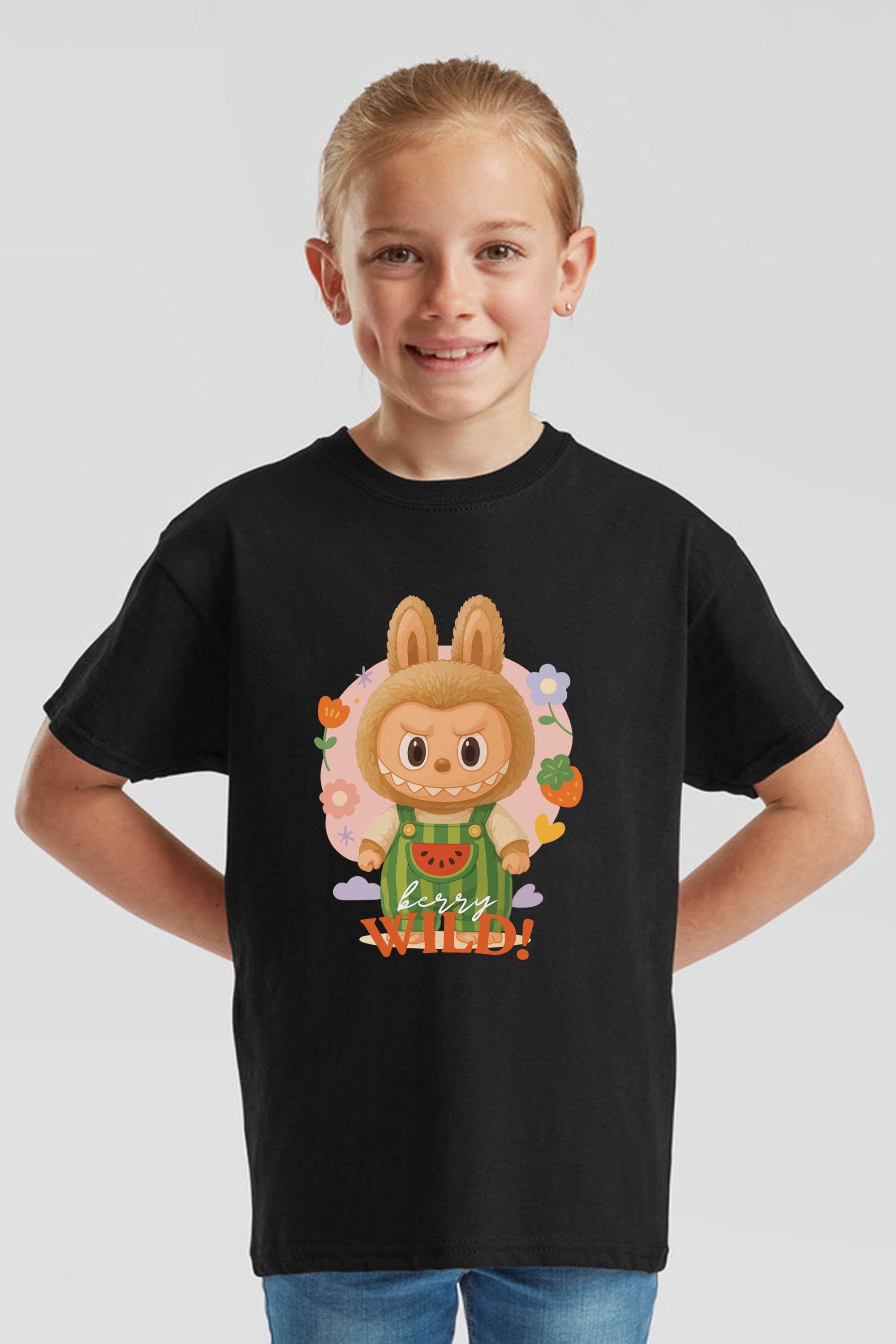 Kids Wild Berry Labubu Printed T-Shirt