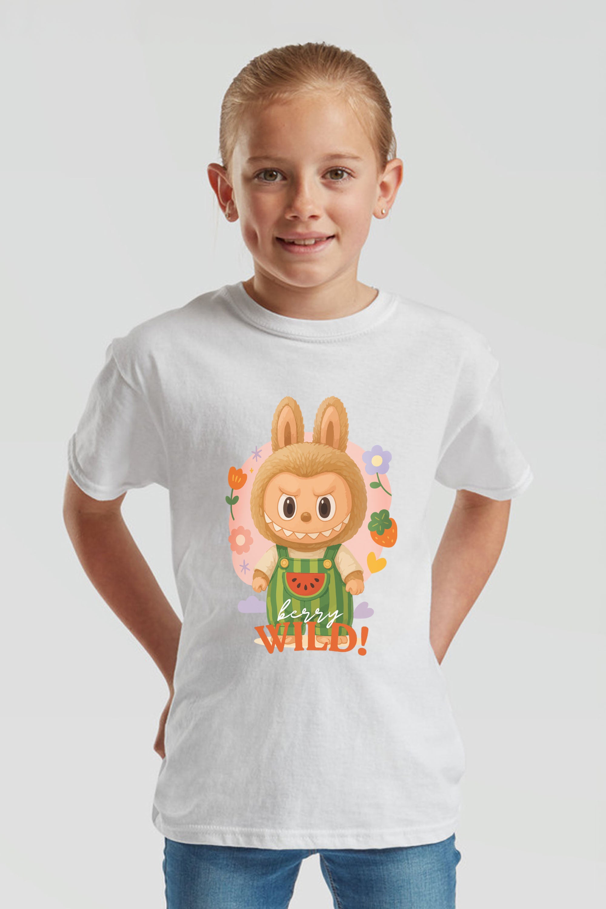 Kids Wild Berry Labubu Printed T-Shirt