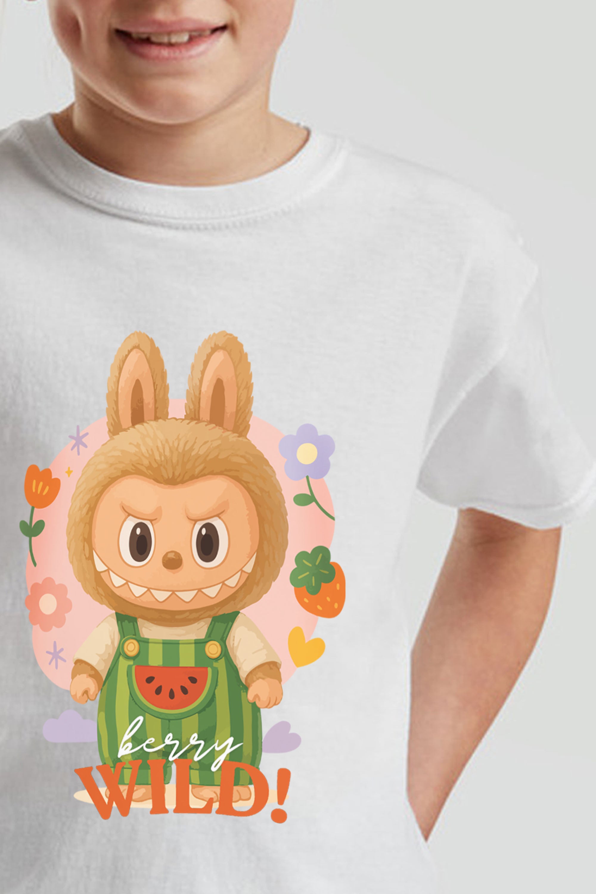Kids Wild Berry Labubu Printed T-Shirt
