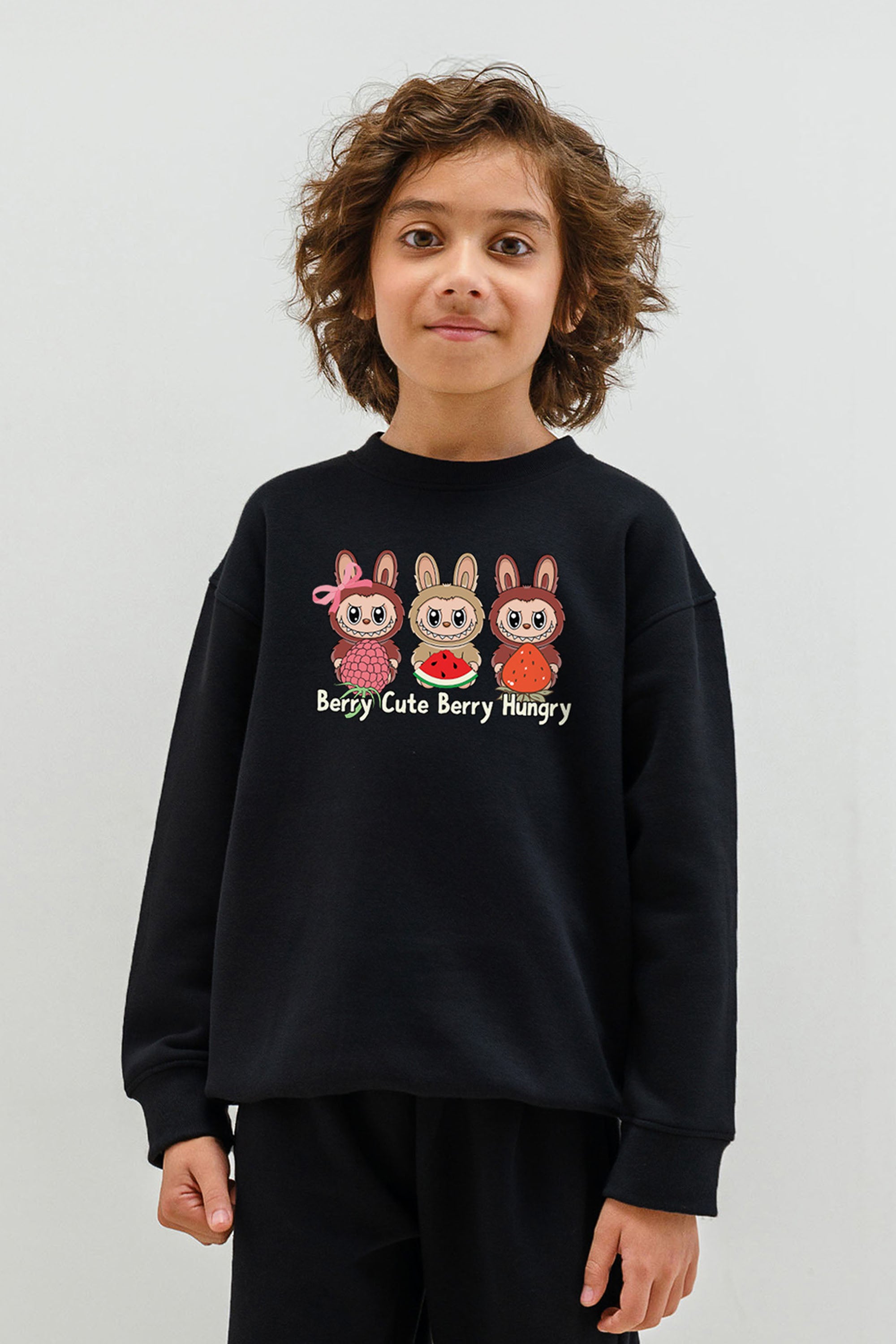 Kids Premium Berry Cute Labubu Printed Sweatshirt (Pack of 5)