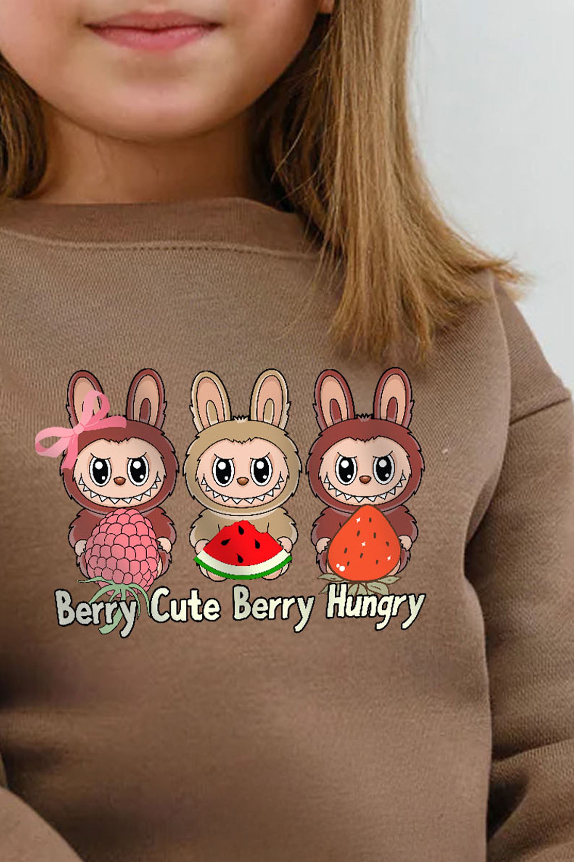 Kids Premium Berry Cute Labubu Printed Sweatshirt (Pack of 5)