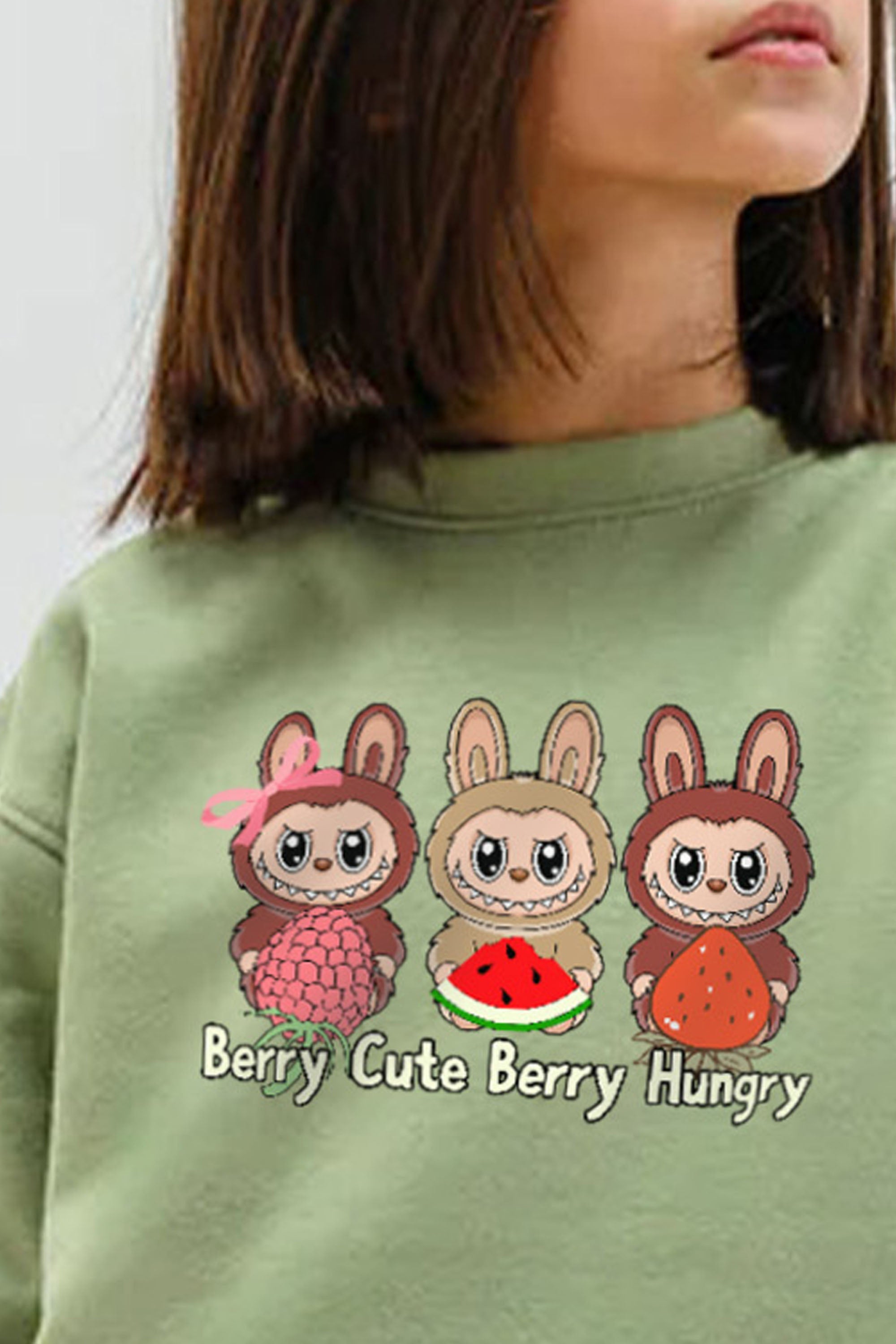 Kids Premium Berry Cute Labubu Printed Sweatshirt (Pack of 5)