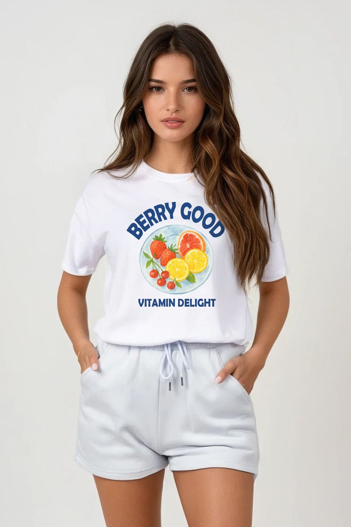 Regular Fit T-Shirt & Short Set In Berry Good Print (Pack of 4 Sets)