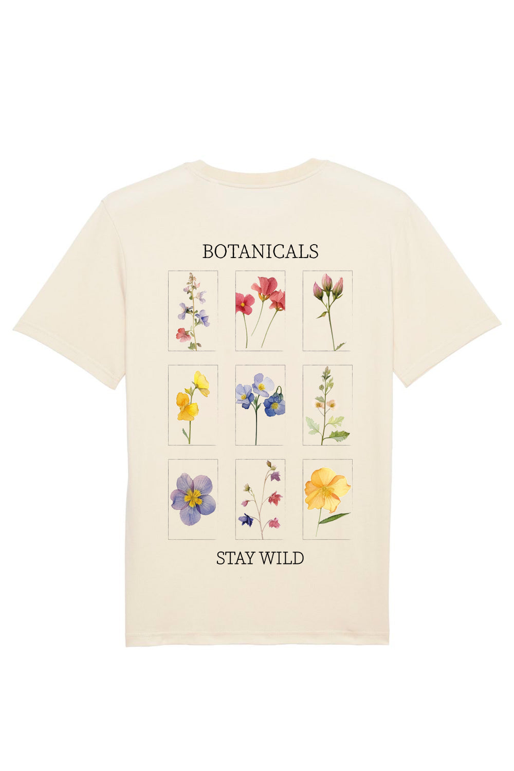 Botanical Watercolour Floral Grid Printed T-Shirt (Pack of 6)