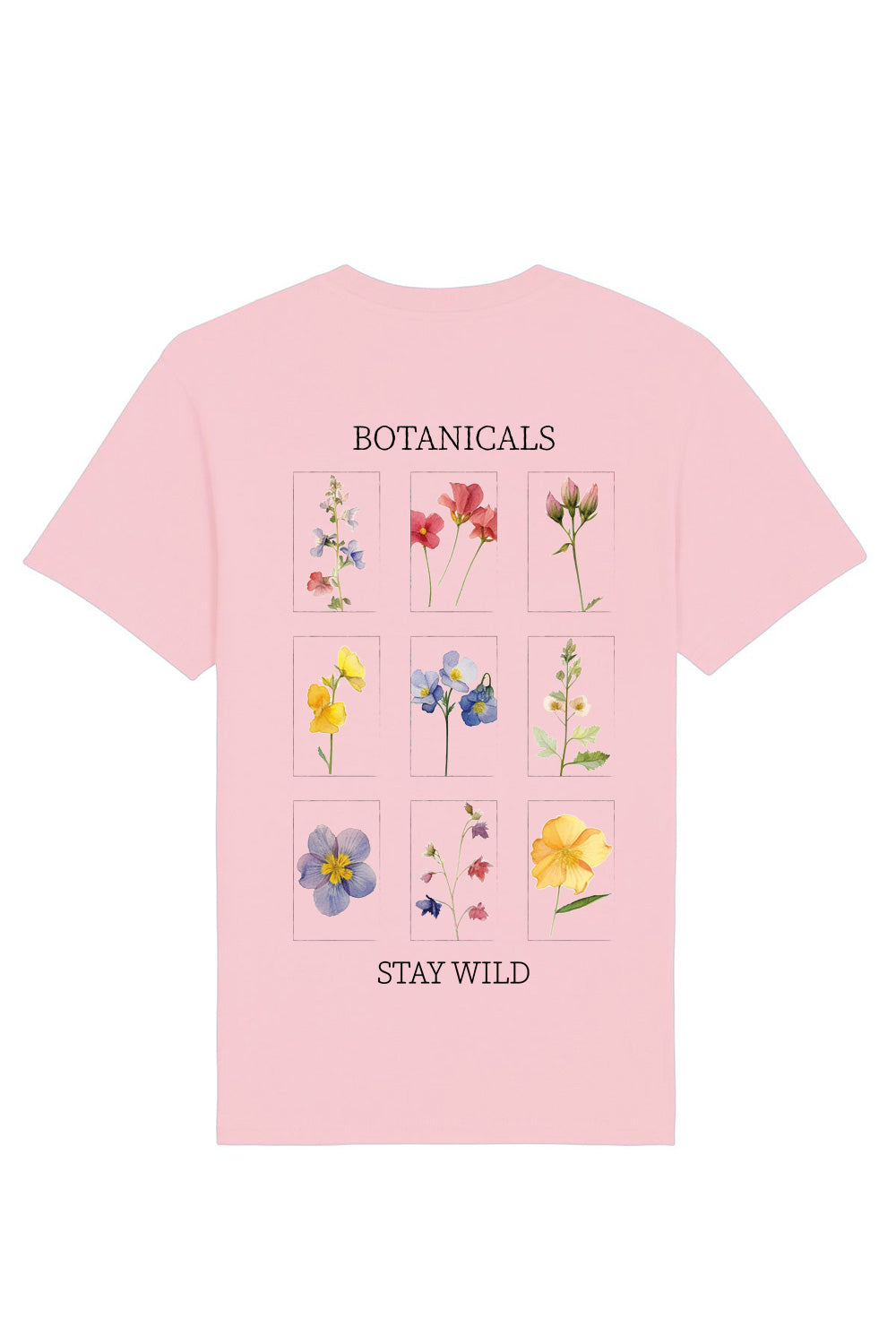 Botanical Watercolour Floral Grid Printed T-Shirt (Pack of 6)