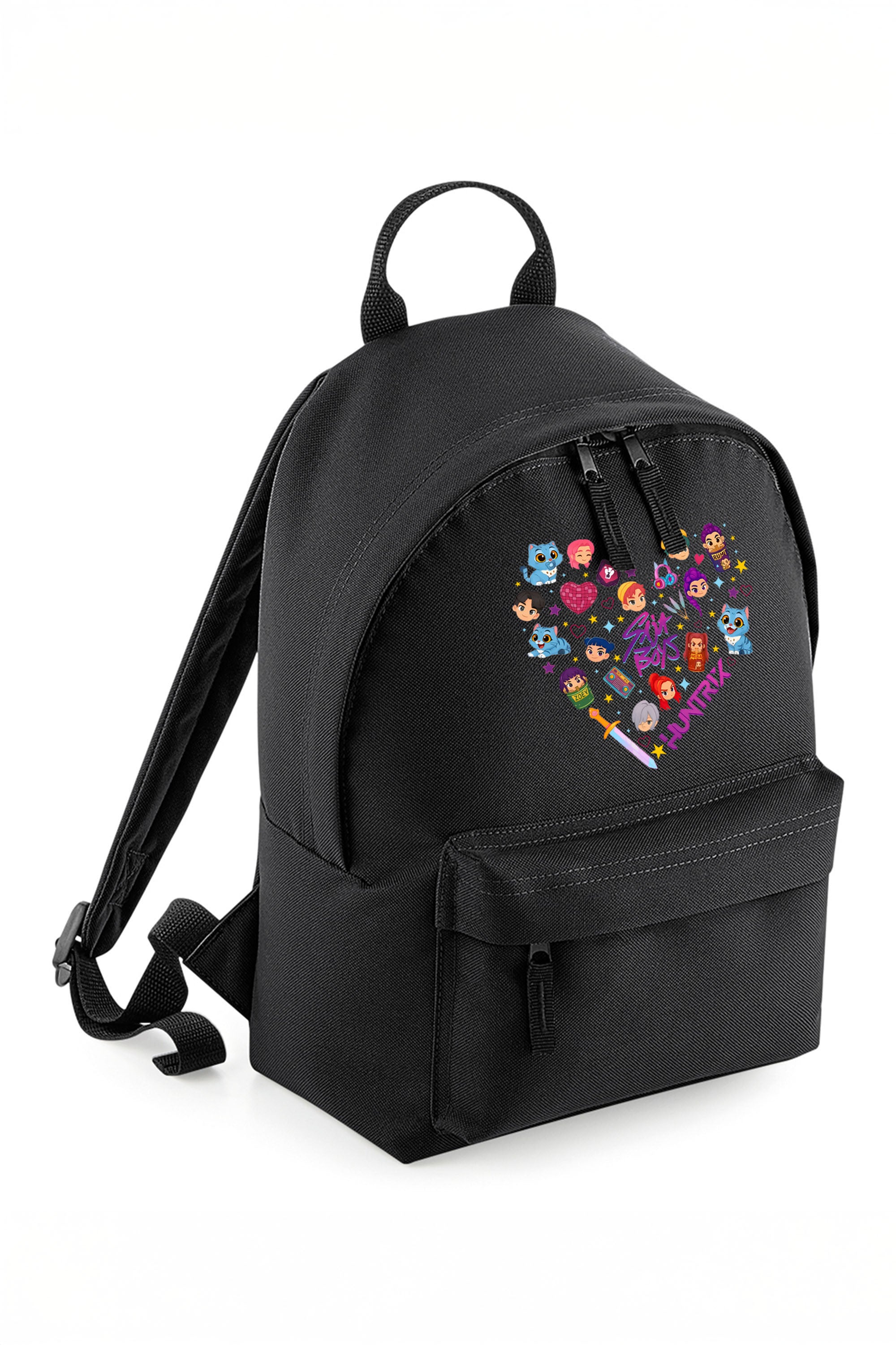 Kids K-pop Heart Squad Graphic Printed Mini Backpack