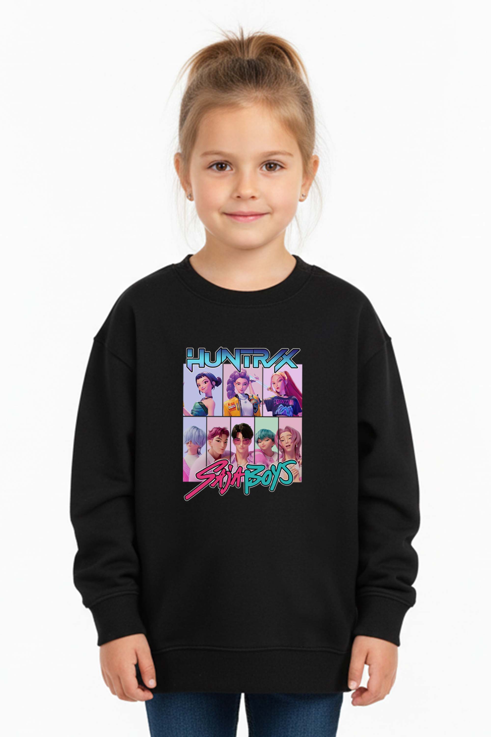 Kids K-Pop Anime Band Graphic Printed Sweatshirt