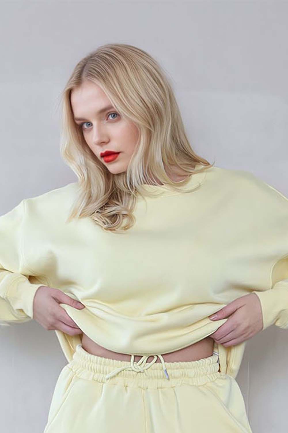 320 GSM Premium LSF Fleece Oversized Sweatshirt in Butter (Pack of 4)