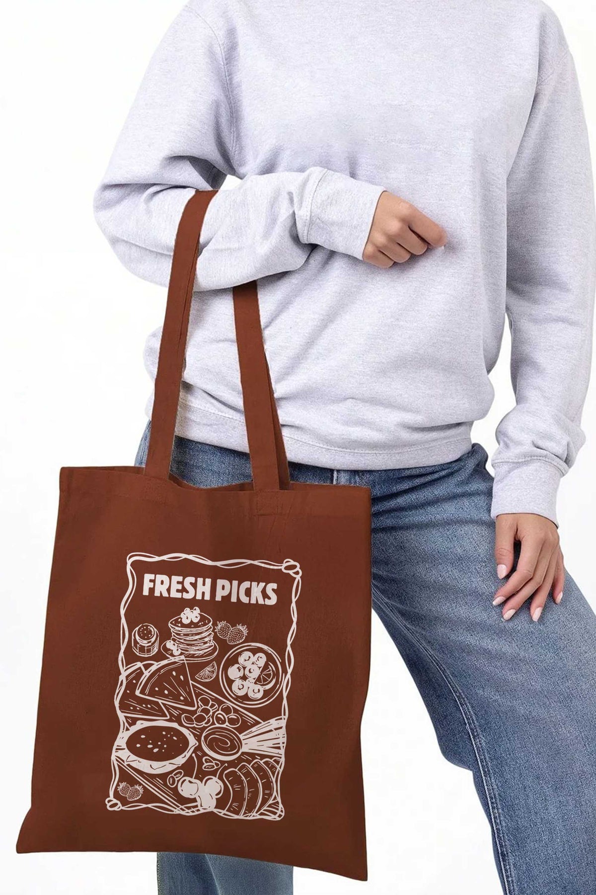 Fresh Picks Picnic Printed Tote bag