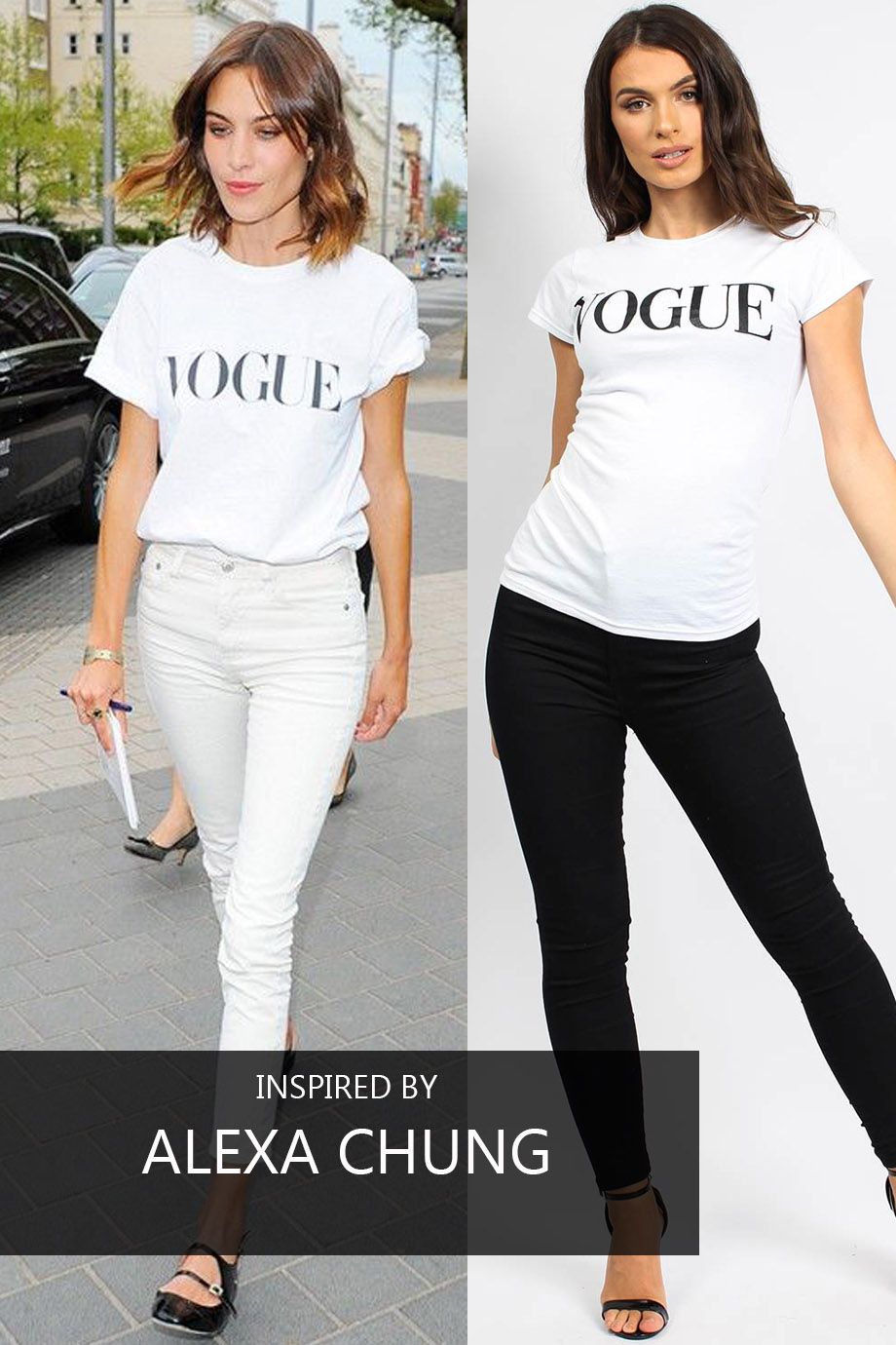 Vogue Slogan Fitted T-Shirt (Pack of 6)