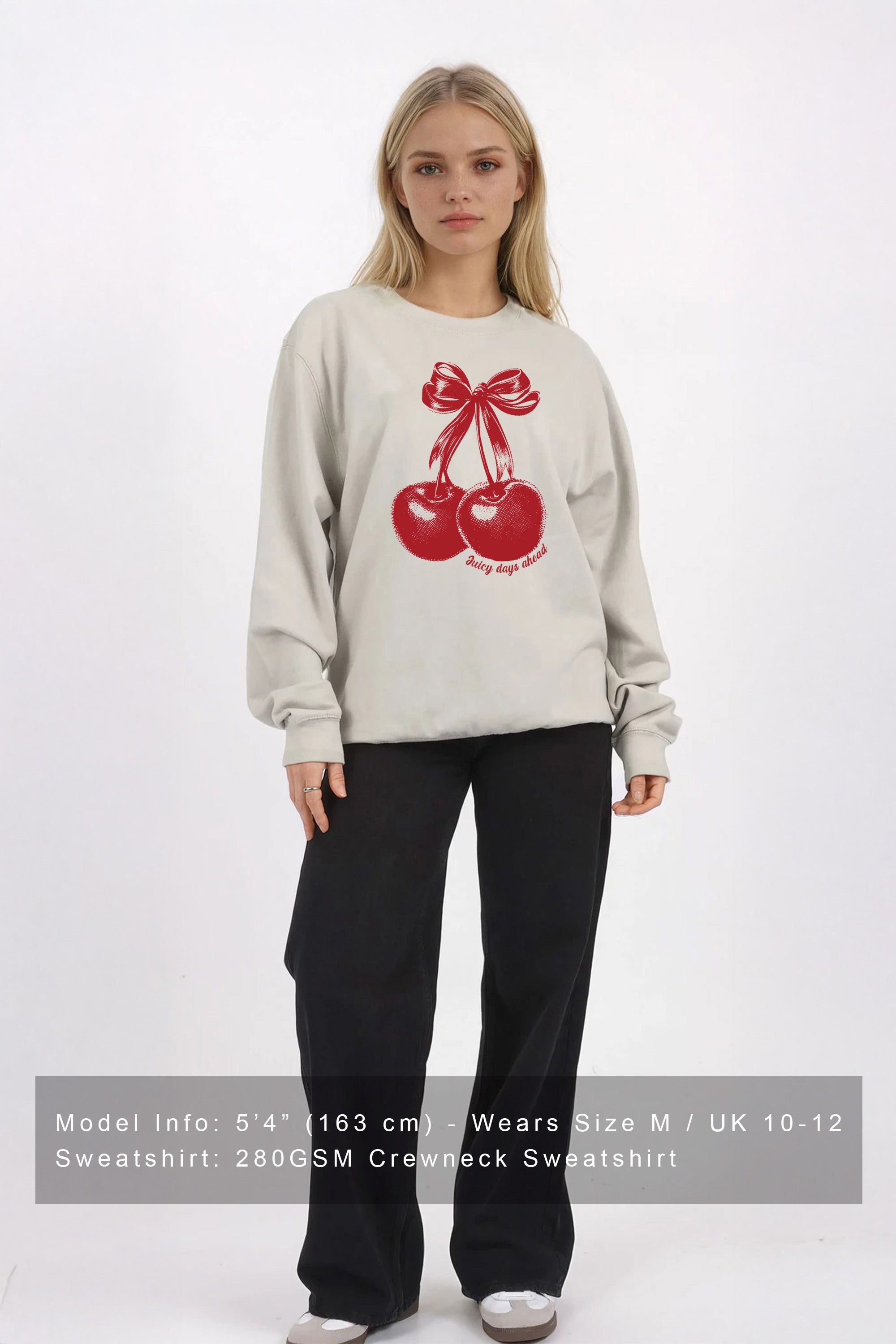 Juicy Days Ahead Cherry Printed Sweatshirt
