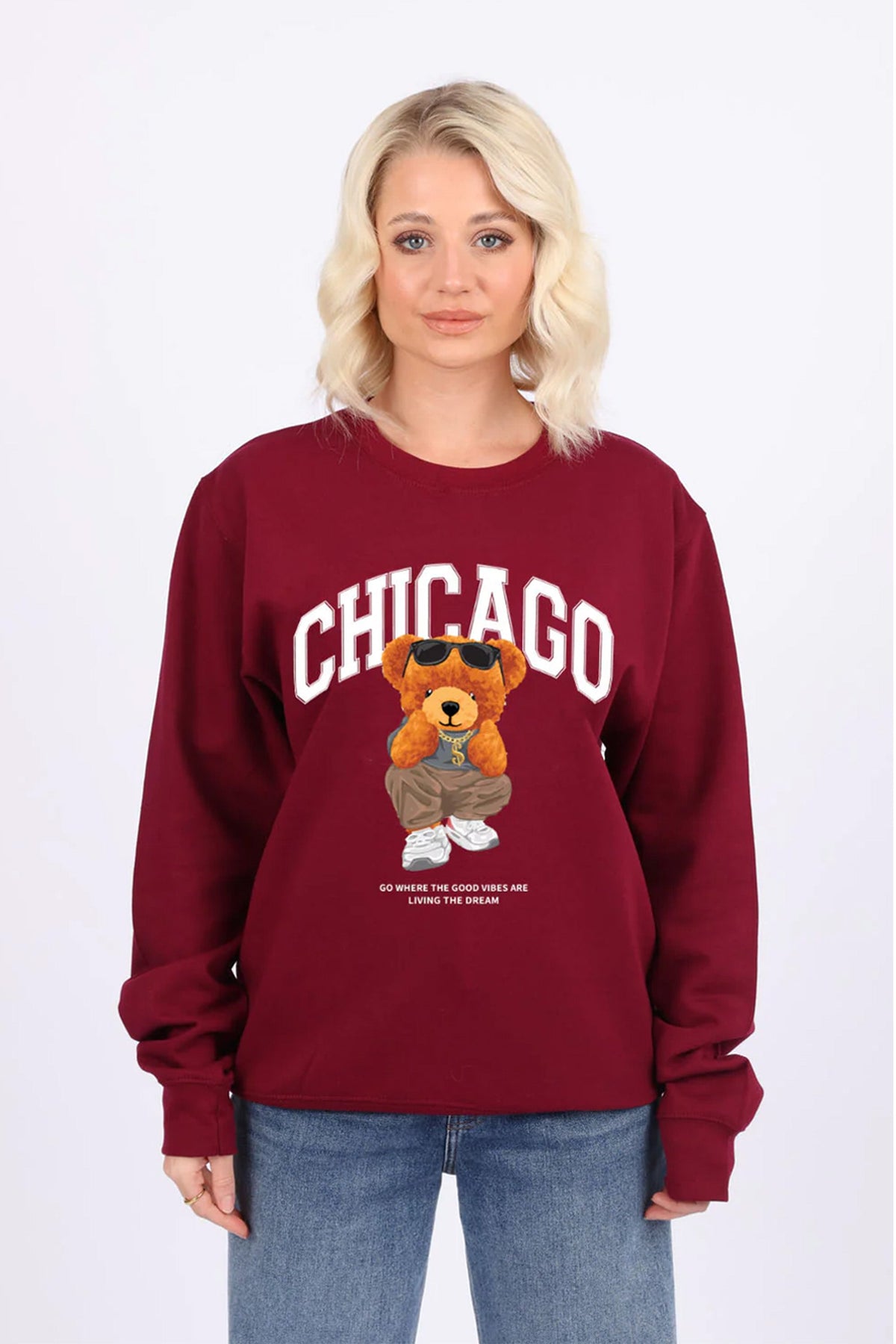 Chicago Teddy Printed Sweatshirts
