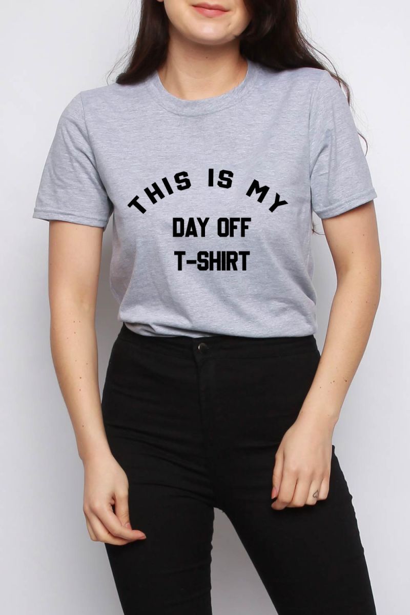 Day Off Slogan Oversized T-Shirt (Pack of 6)