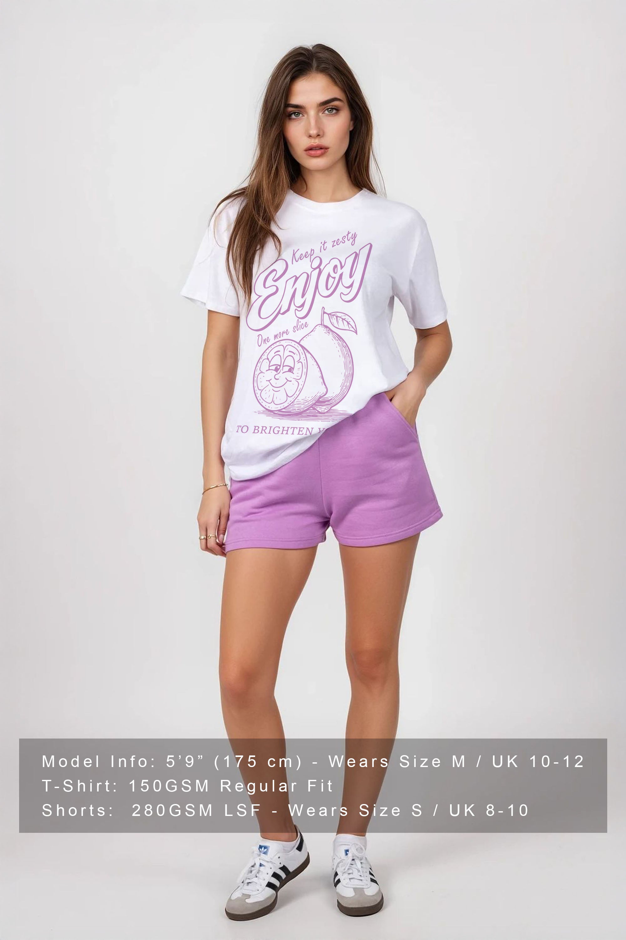 Regular Fit T-Shirt & Short Set In Enjoy Zesty Lemon Print (Pack of 4 Sets)