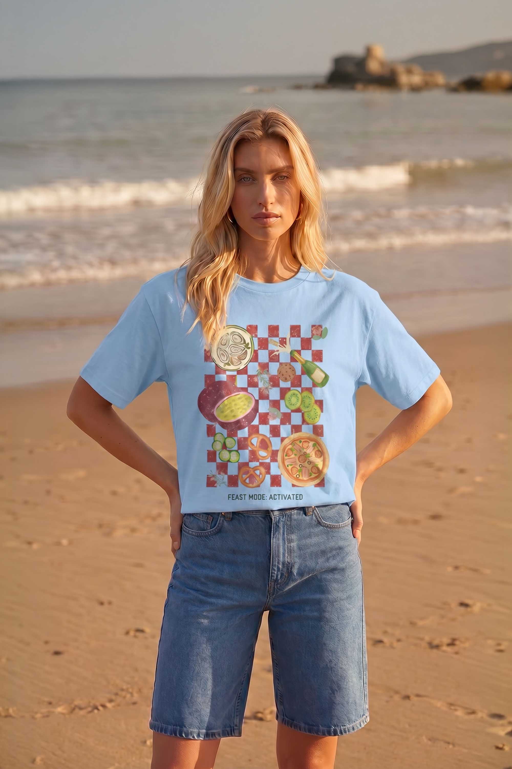 180 GSM Unisex Organic Feast Mood Activated Printed T-Shirt