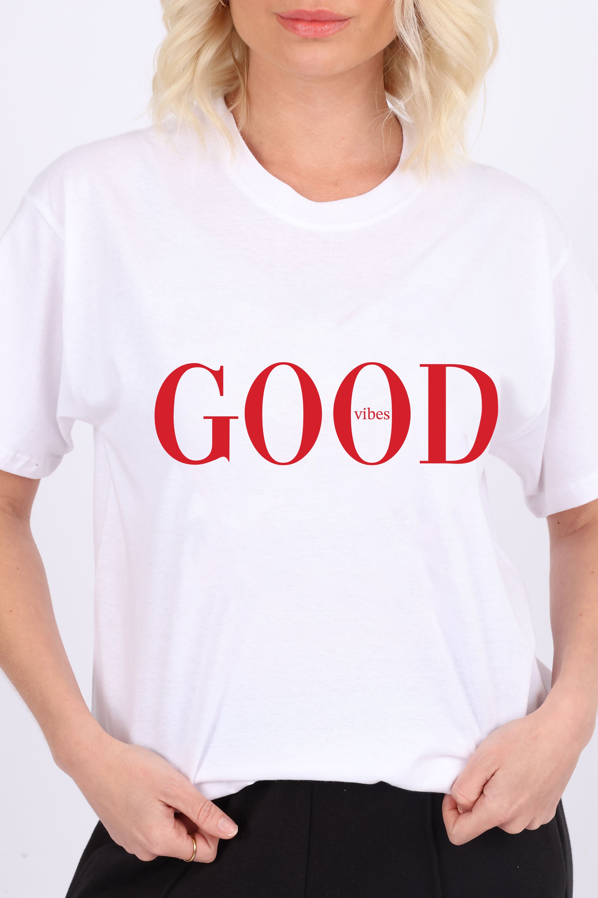 Good Vibes Printed T-Shirt (Custom Packs)