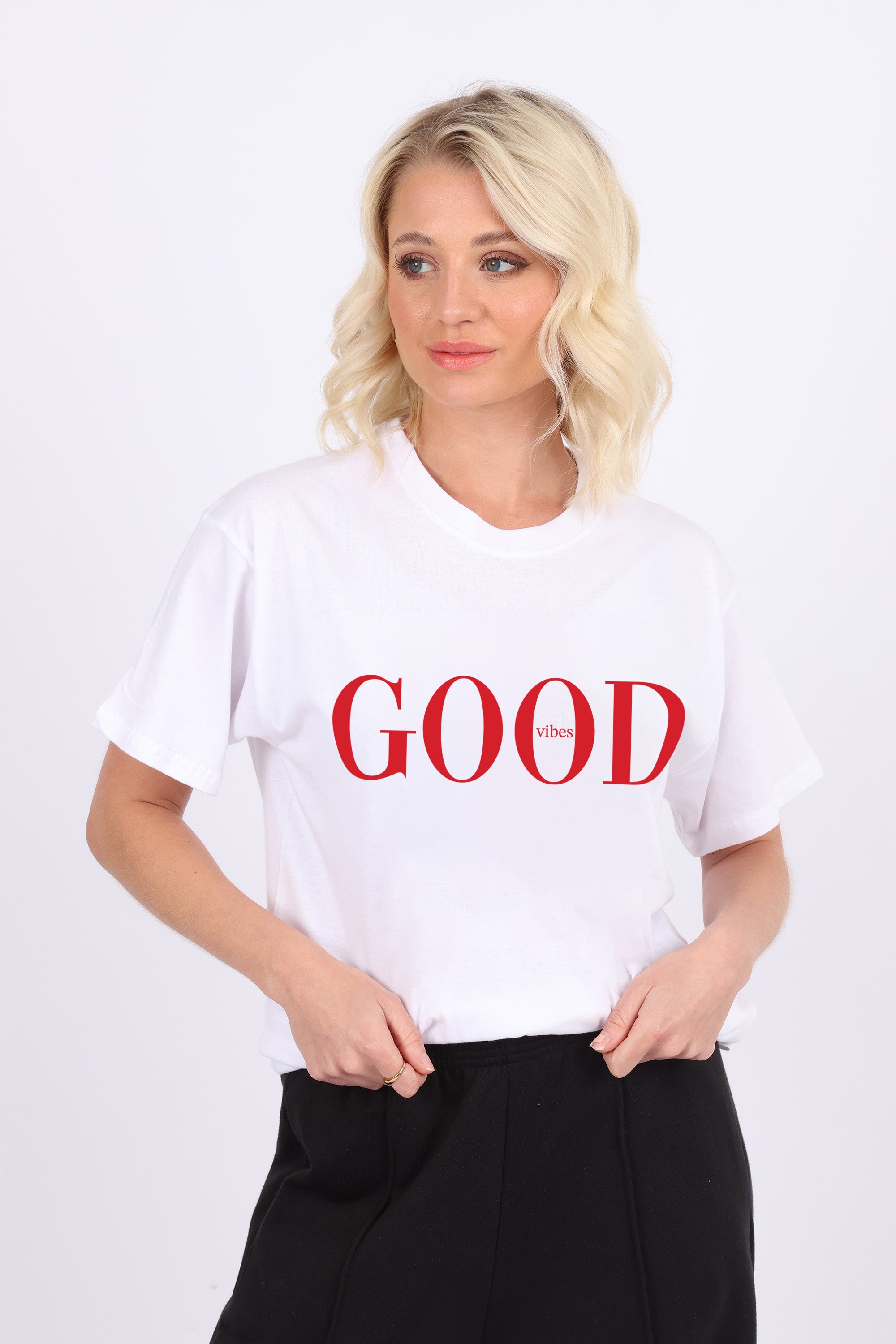 Good Vibes Printed T-Shirt (Custom Packs)