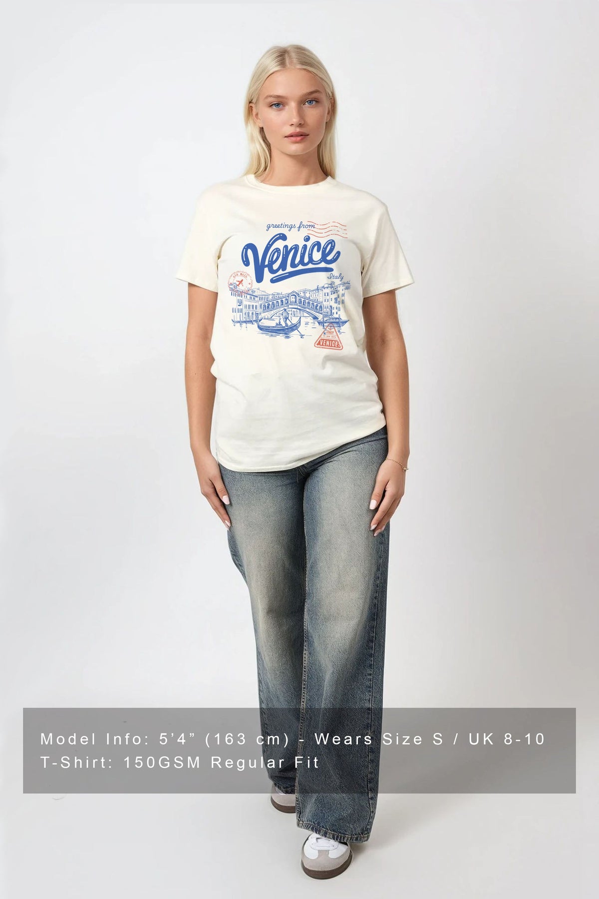 Regular Fit T-shirt in Venice Greetings Print