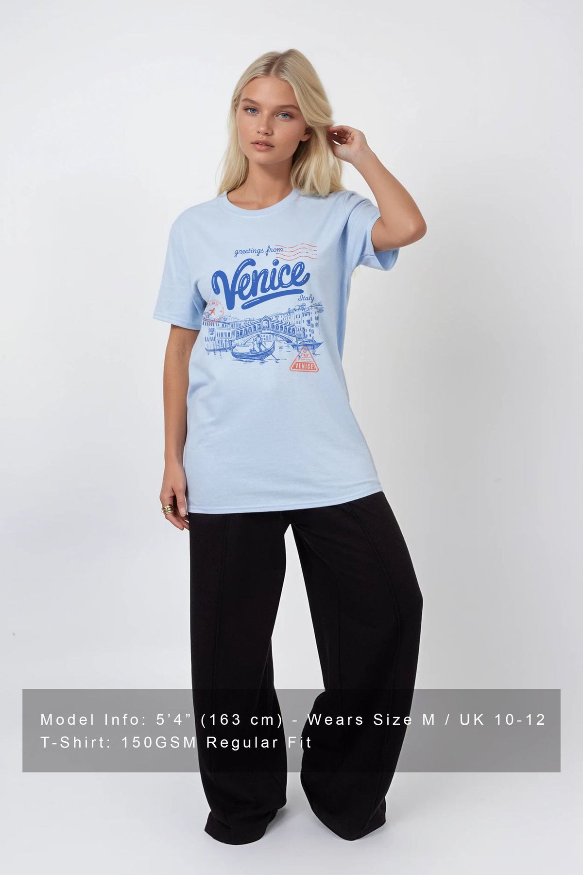 Regular Fit T-shirt in Venice Greetings Print