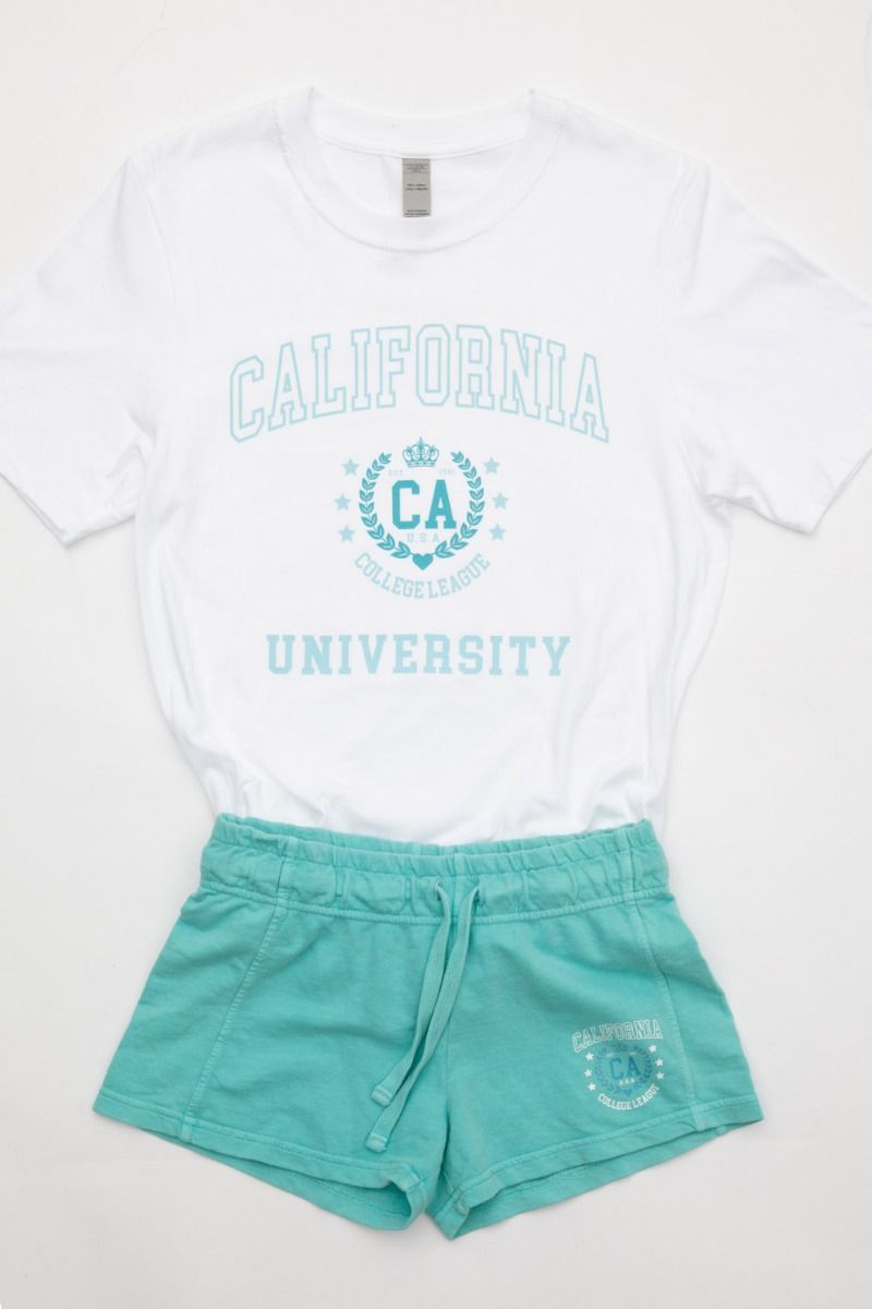 California Printed T-shirt and Short Set (Pack of 3 Sets)