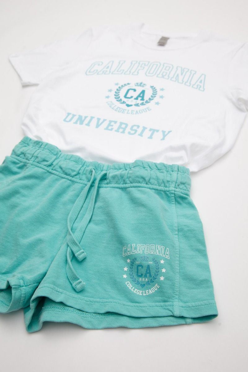 California Printed T-shirt and Short Set (Pack of 3)