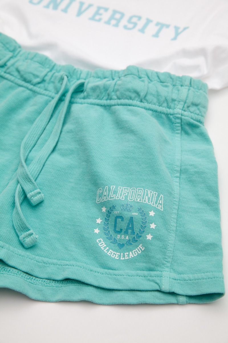 California Printed T-shirt and Short Set (Pack of 3 Sets)