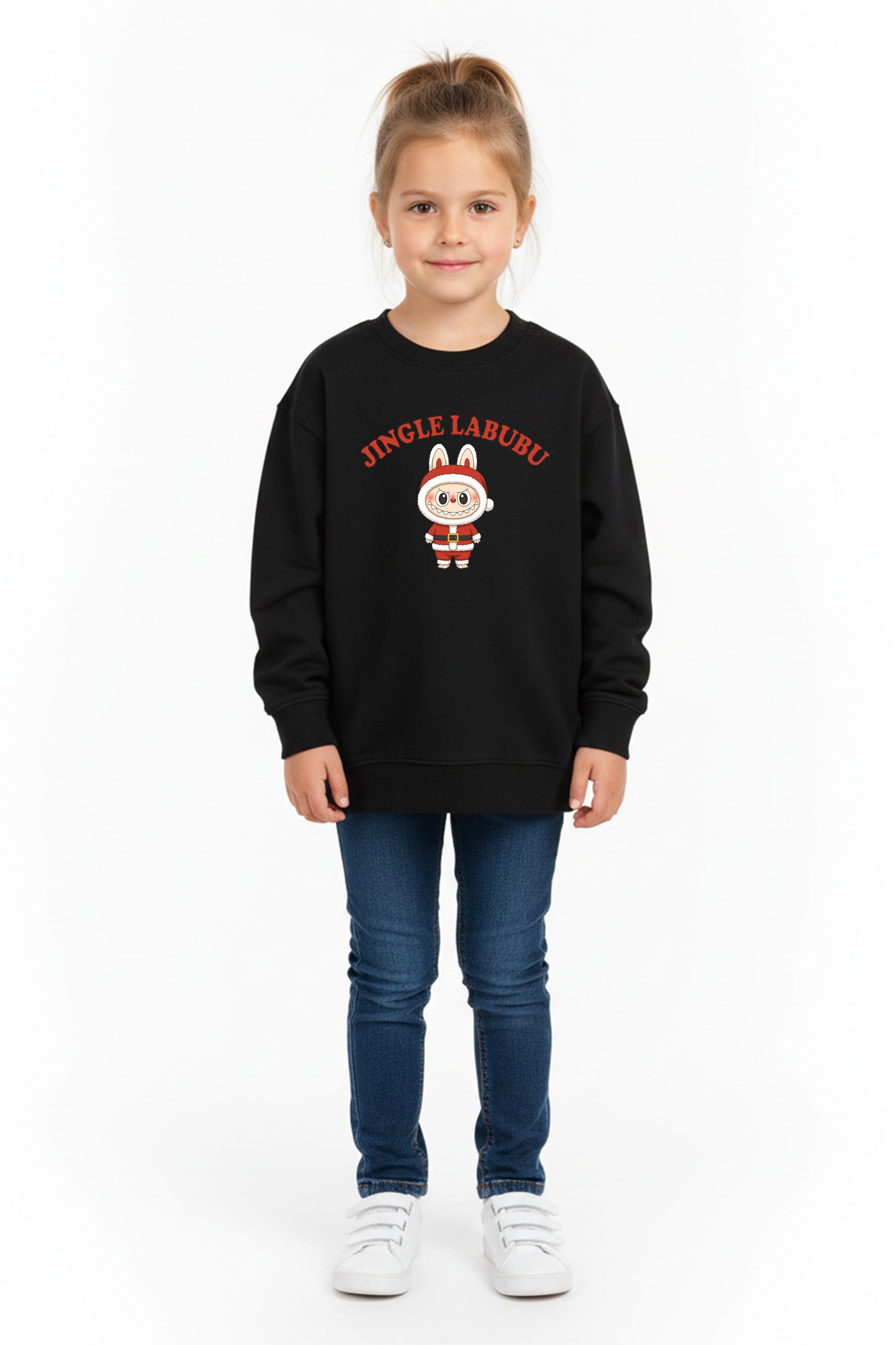 Kids Jingle Labubu Christmas Printed Sweatshirt