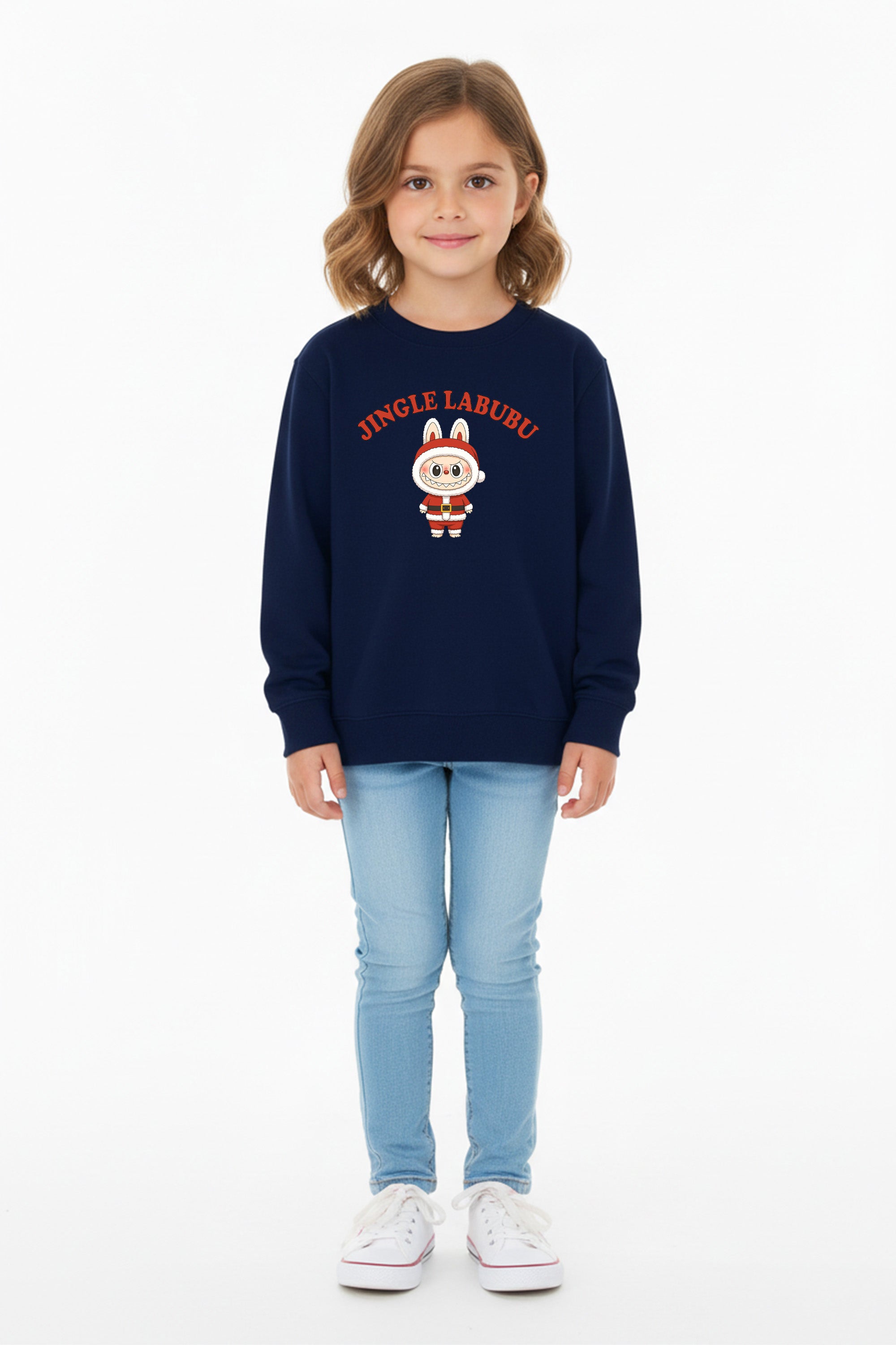 Kids Jingle Labubu Christmas Printed Sweatshirt