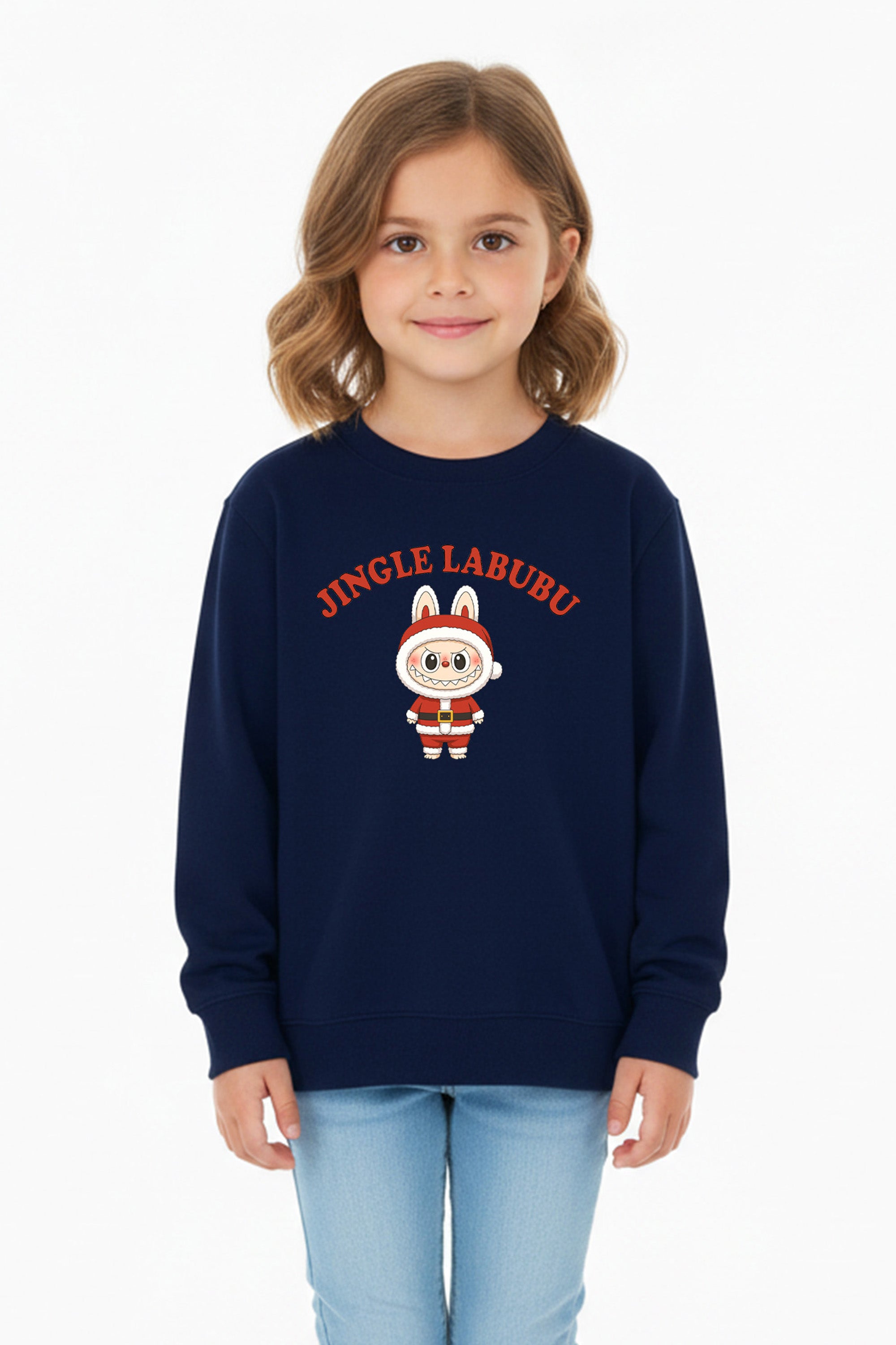 Kids Jingle Labubu Christmas Printed Sweatshirt