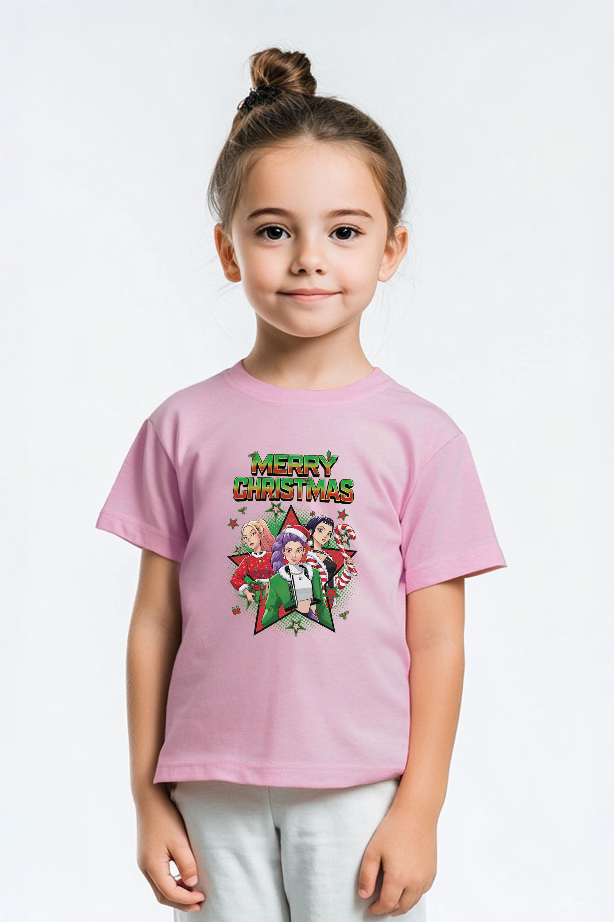 Kids Merry Squad Christmas  Printed T-Shirt