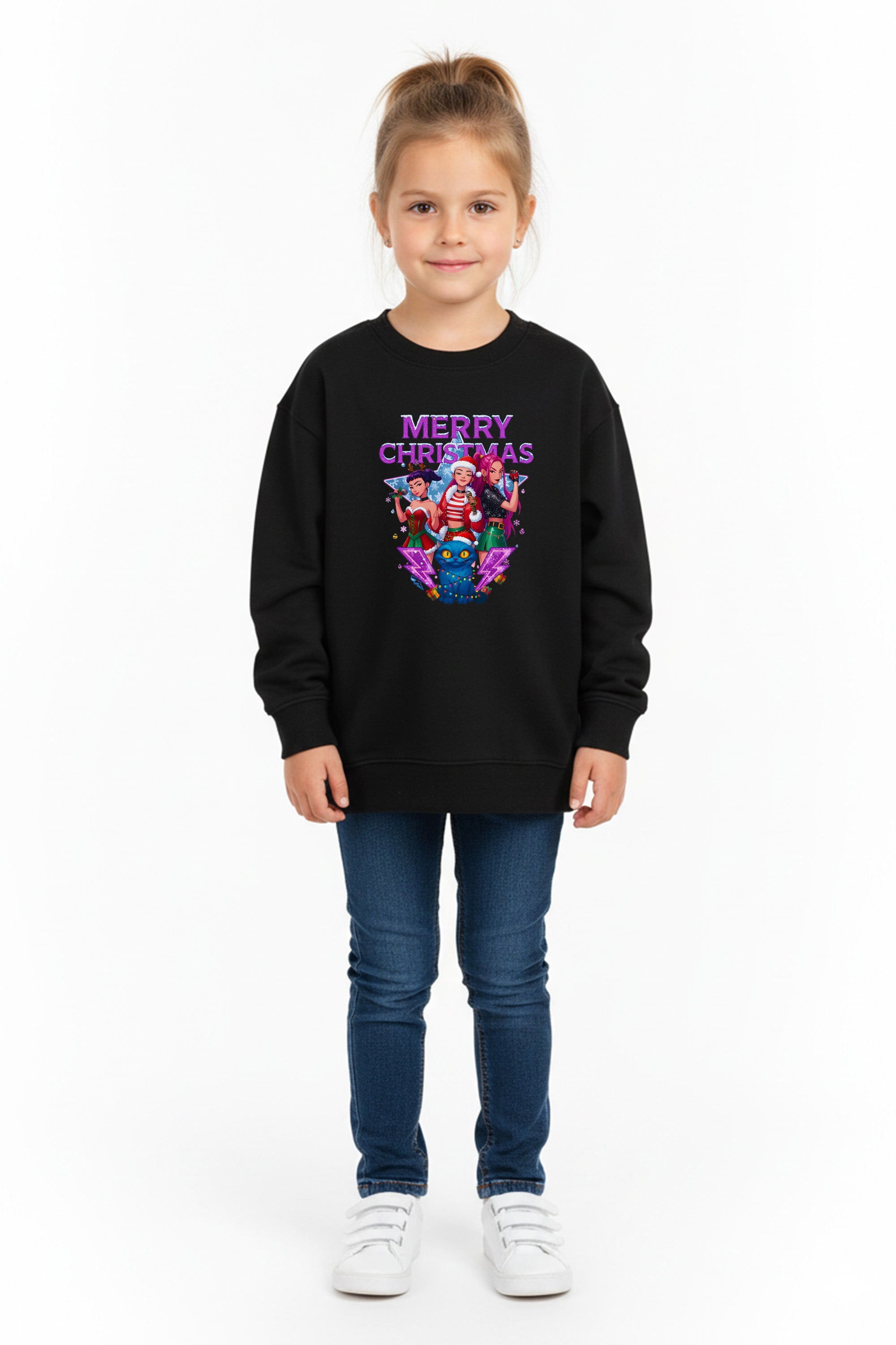 Kids Kpop Girls squad Christmas Printed Sweatshirt