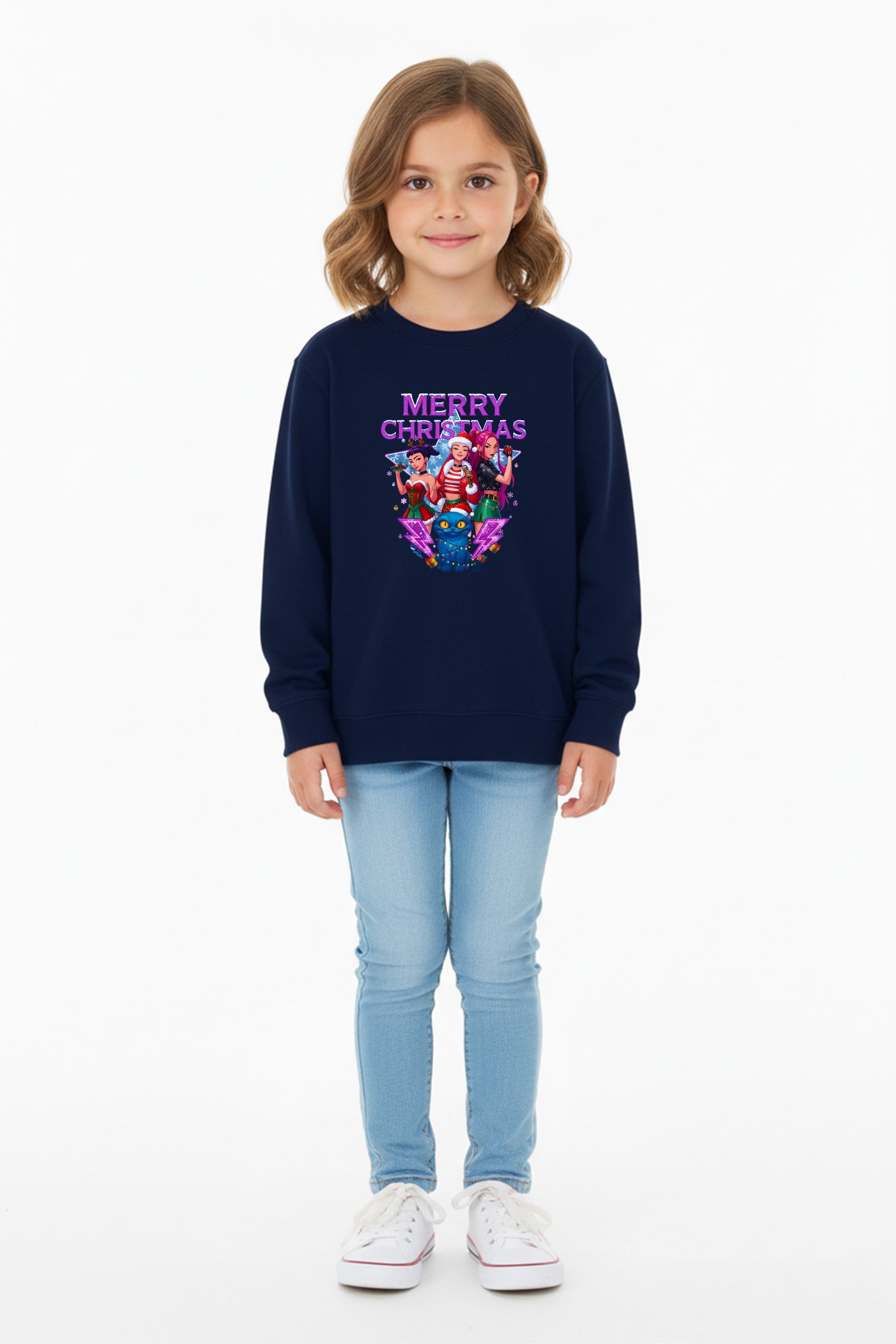 Kids Kpop Girls squad Christmas Printed Sweatshirt