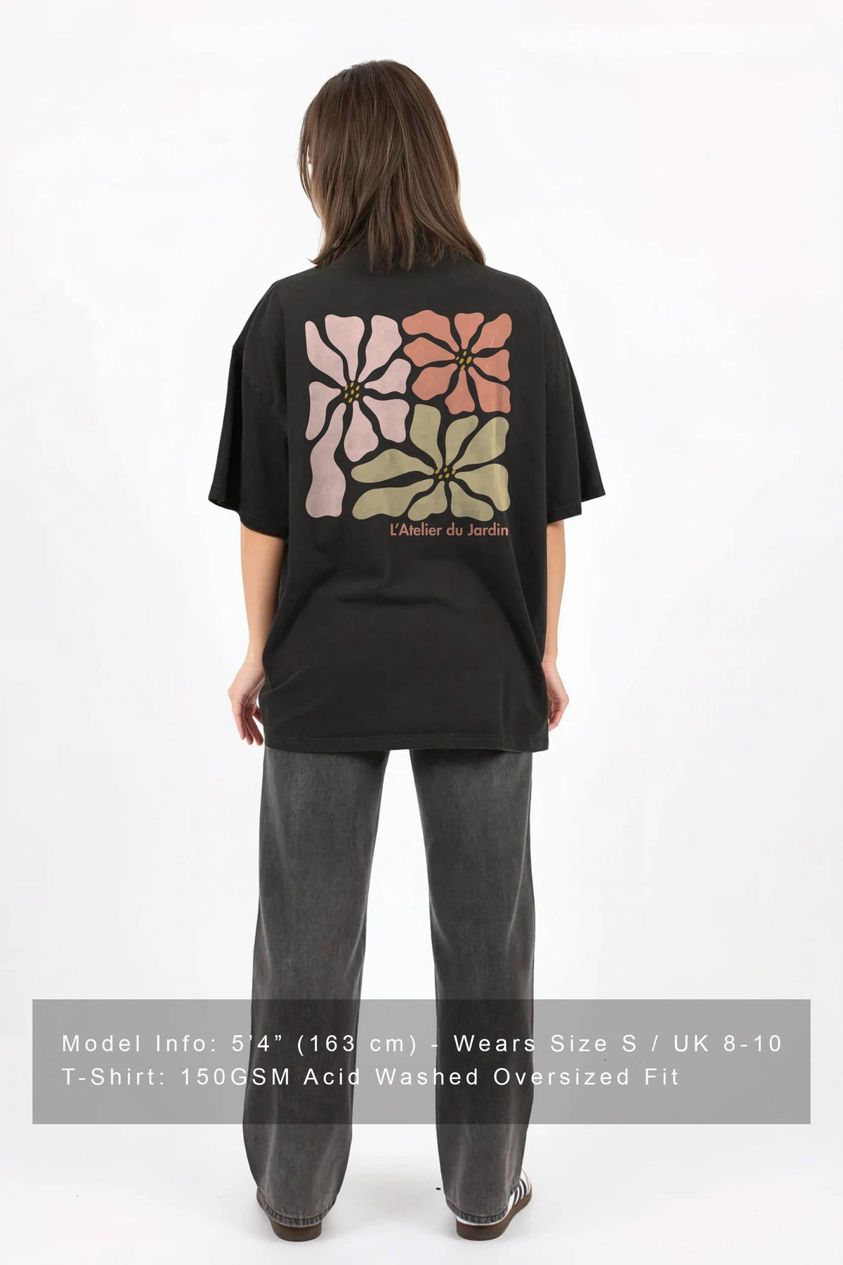 150GSM Oversized Washed T-Shirt in L’Atelier du Jardin Floral Print