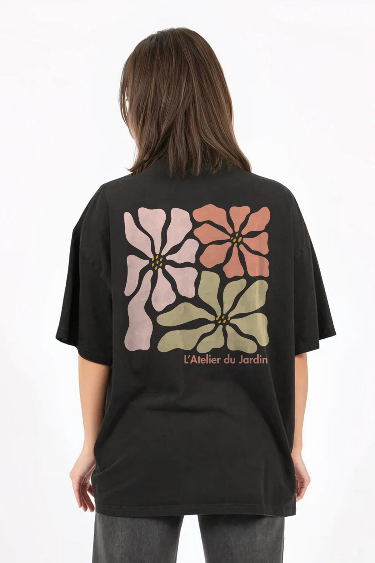 150GSM Oversized Washed T-Shirt in L’Atelier du Jardin Floral Print