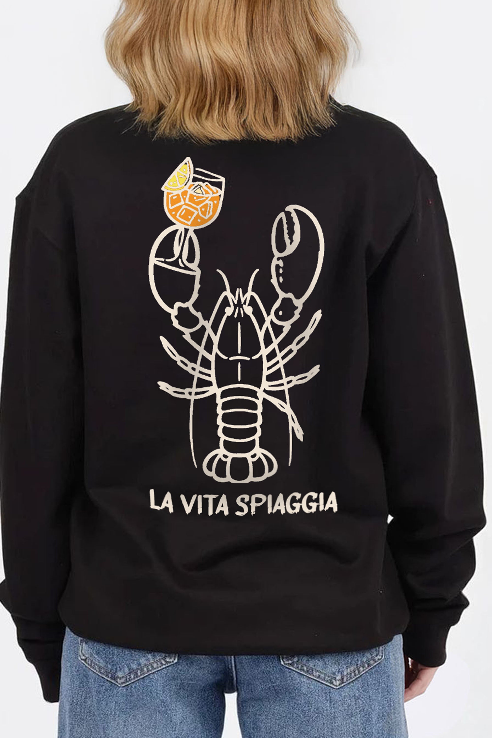 La Vita Spiaggia Printed Sweatshirt