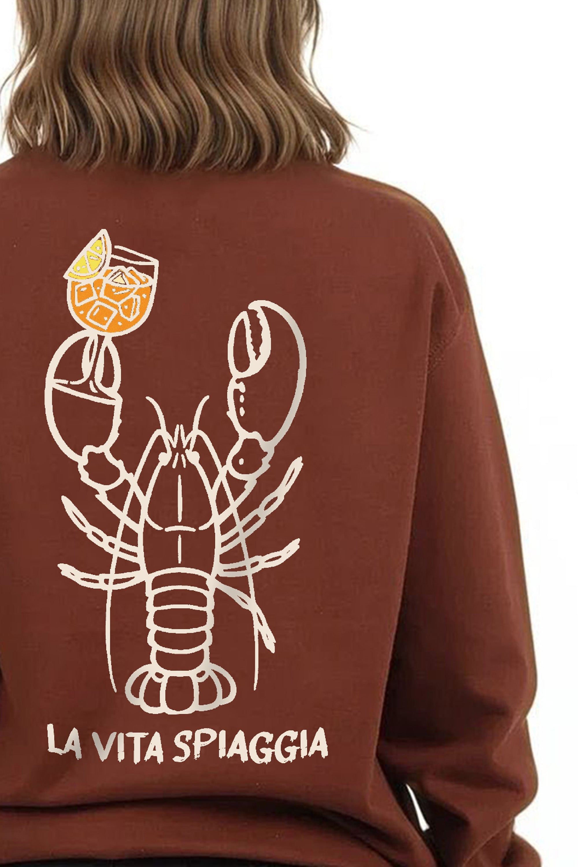La Vita Spiaggia Printed Sweatshirt