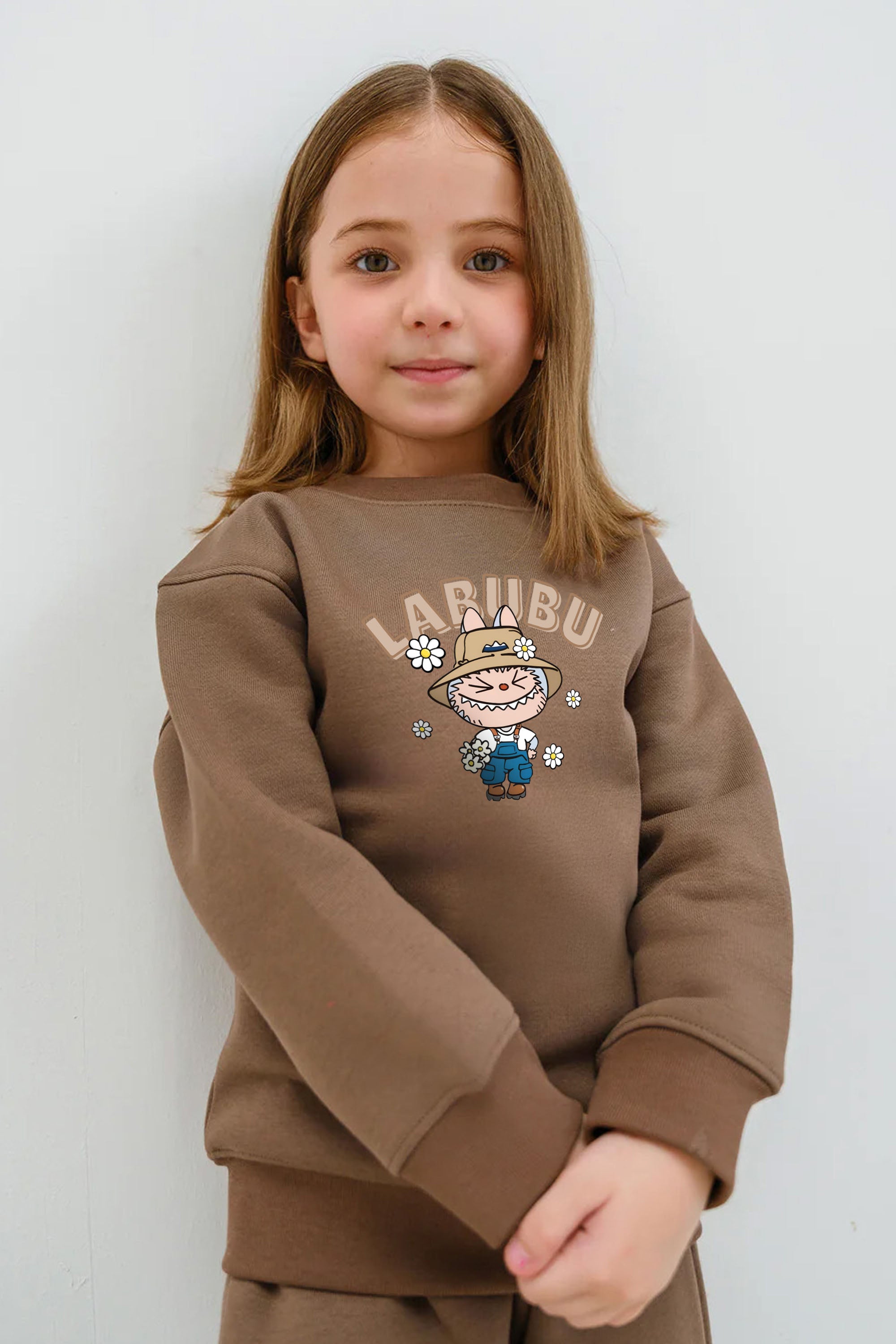 Kids Premium Labubu Daisy Farmer Printed Sweatshirt (Pack of 5)