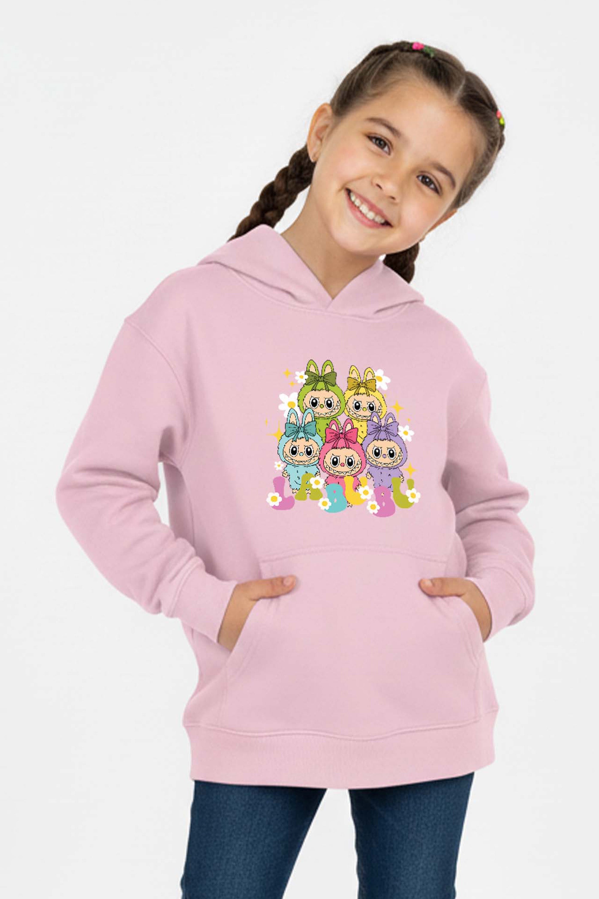 Kids Labubu Daisy Squad Printed Hoodie