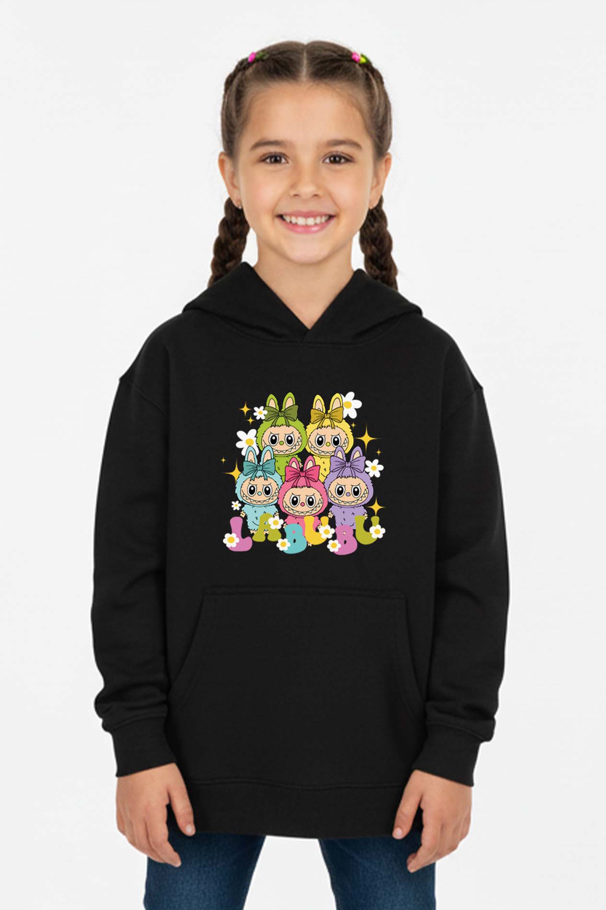 Kids Labubu Daisy Squad Printed Hoodie