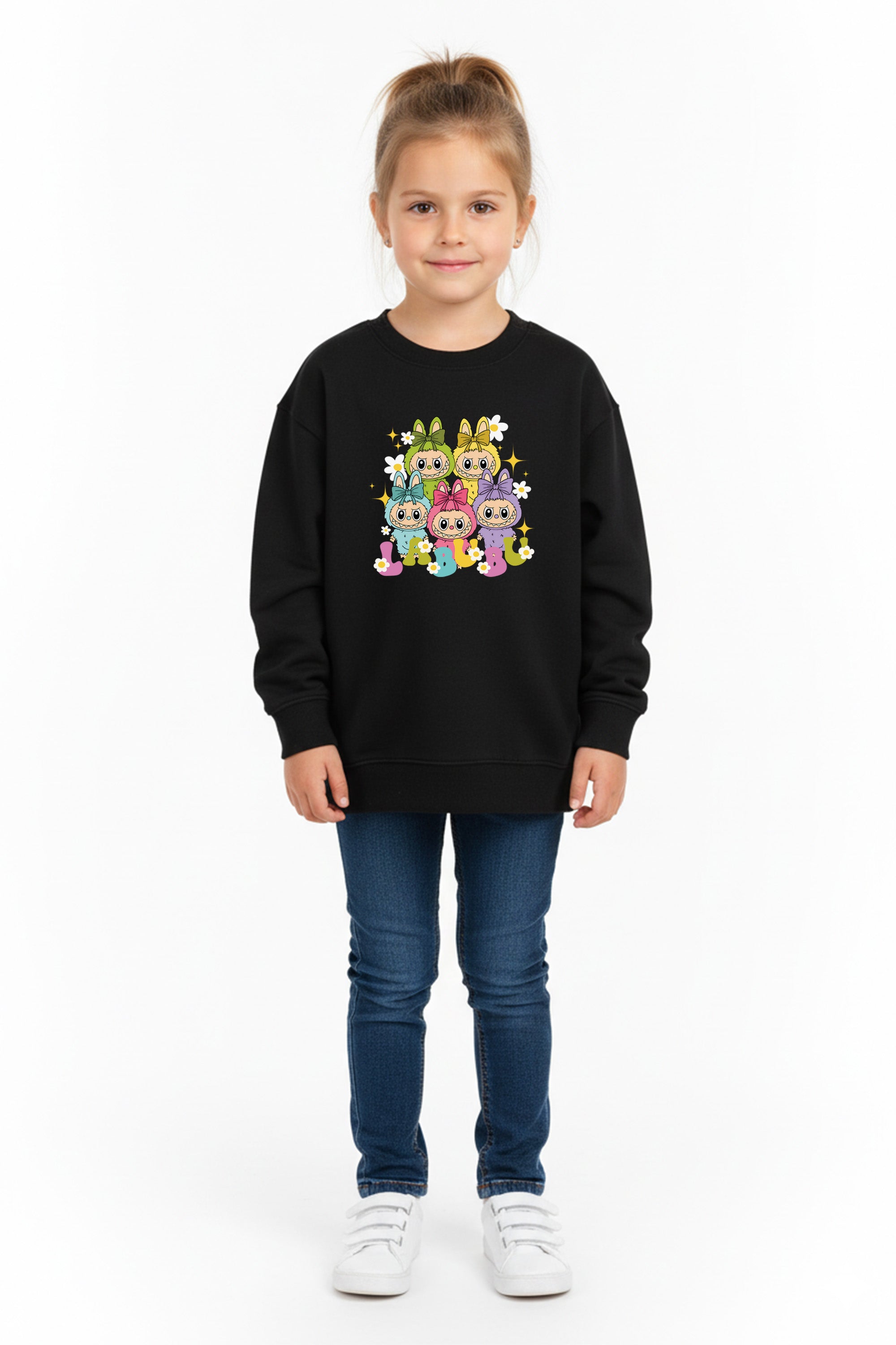 Kids Labubu Daisy Squad Printed Sweatshirt