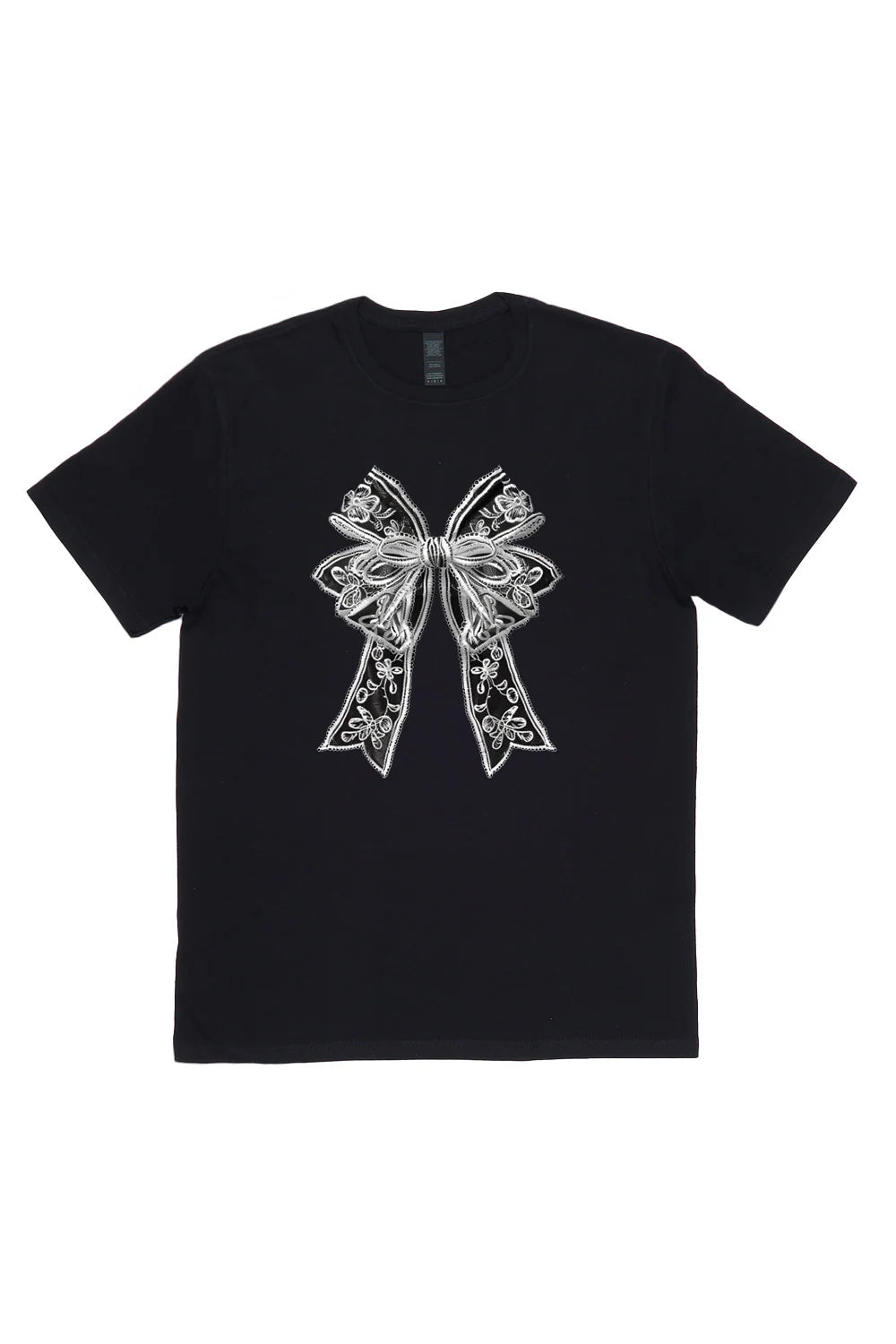 Lace Bow Printed T-Shirt