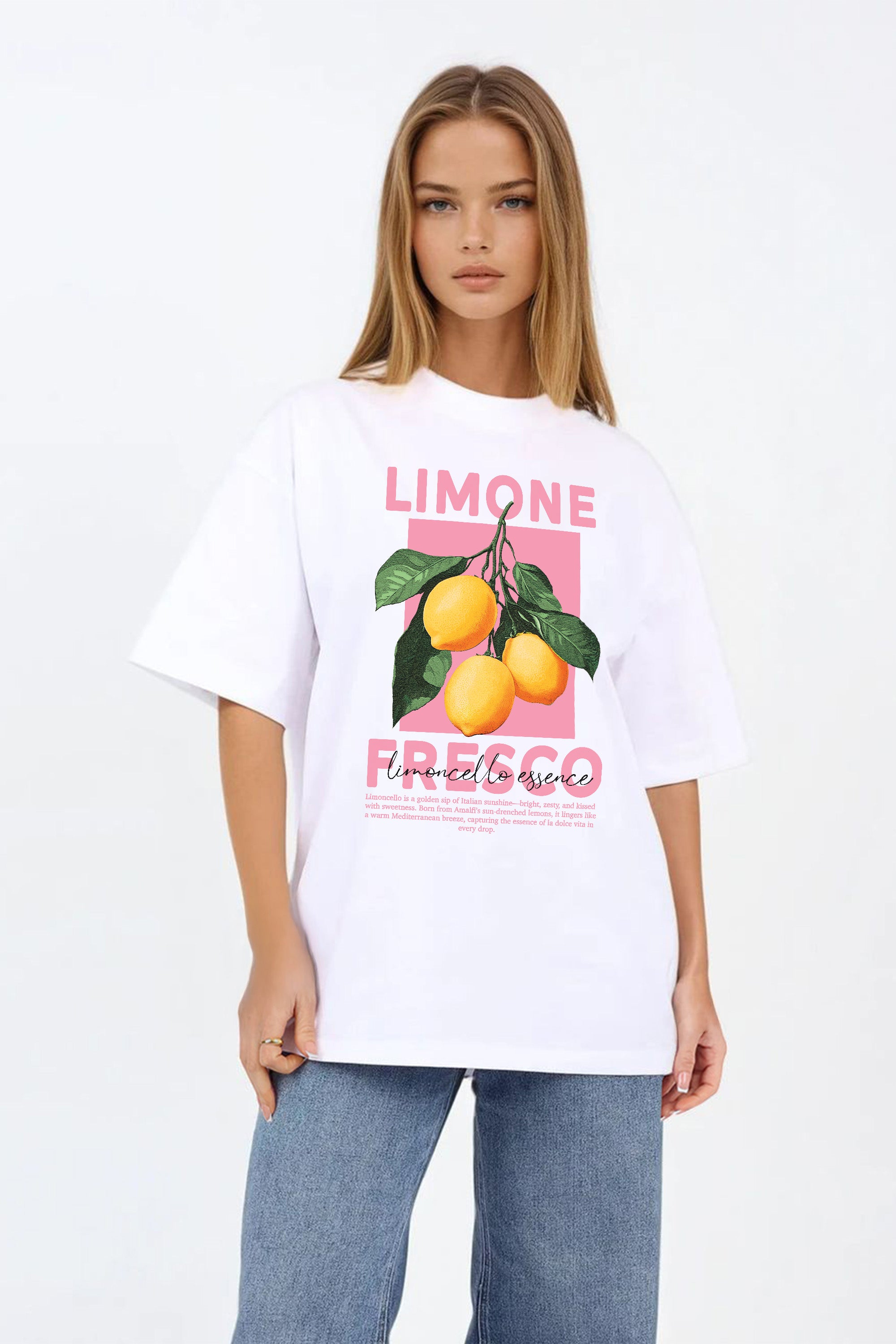 Oversized T-Shirt In Limone Fresco Print