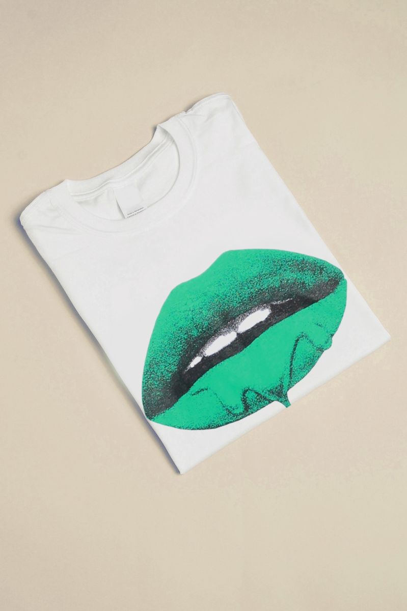 Lips Print Oversized T-shirt (Pack of 6)