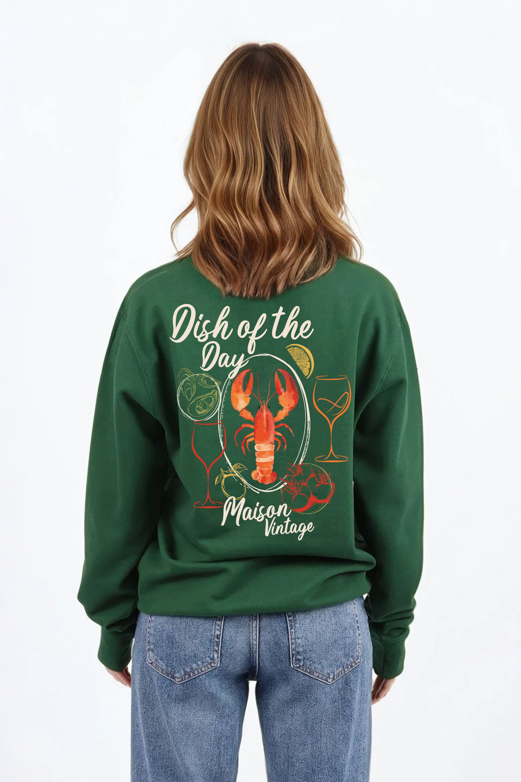 Maison Vintage Seafood Printed Sweatshirt
