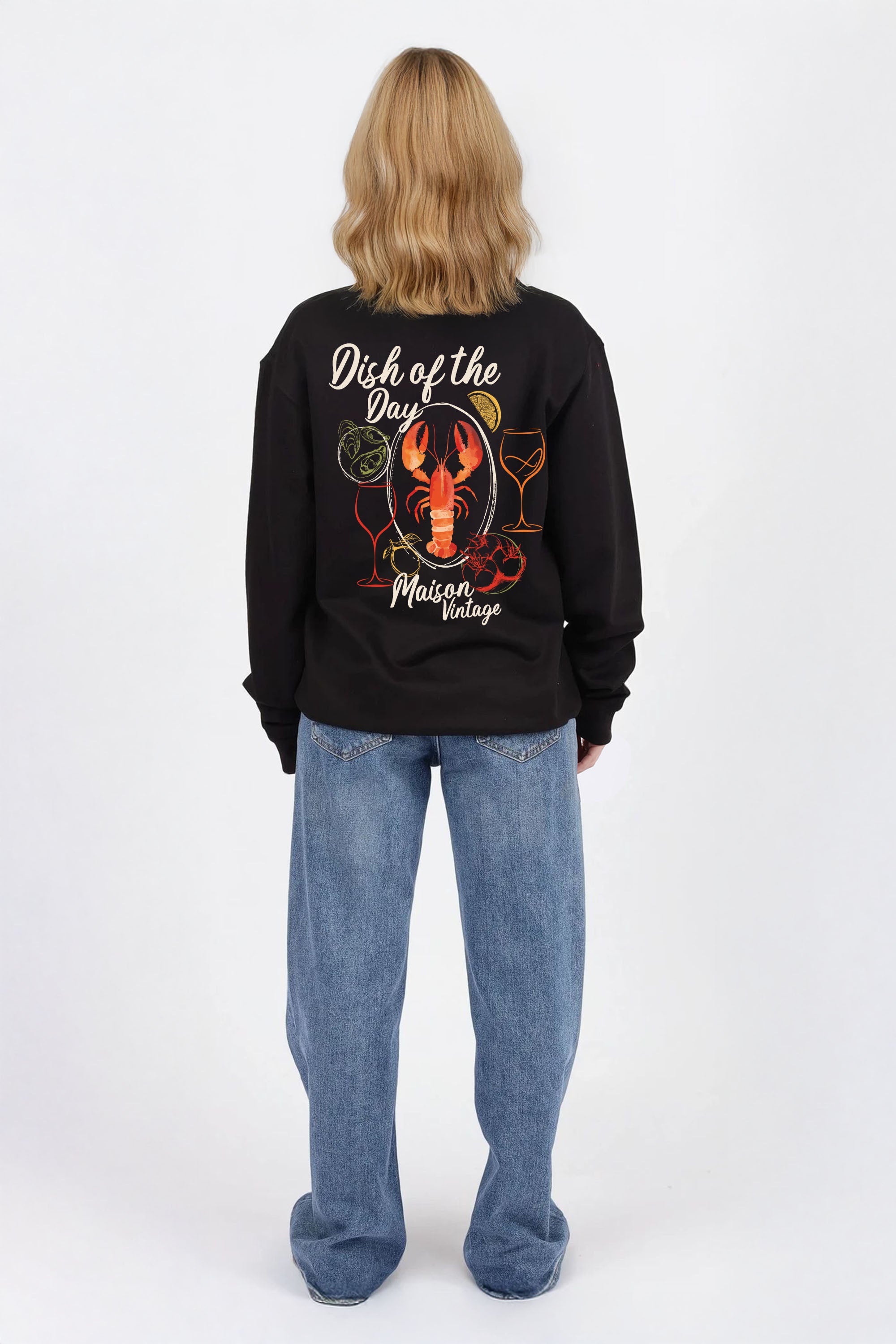 Maison Vintage Seafood Printed Sweatshirt