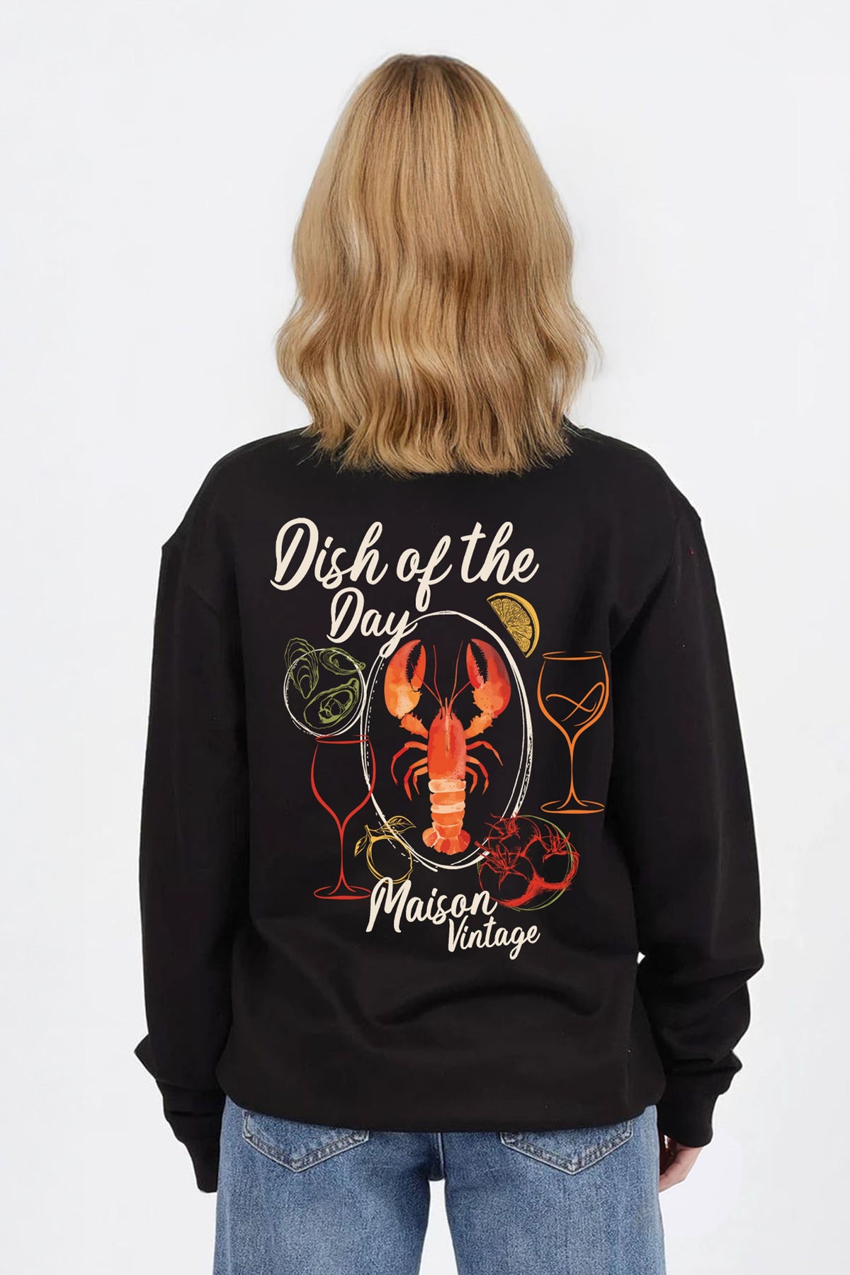 Maison Vintage Seafood Printed Sweatshirt